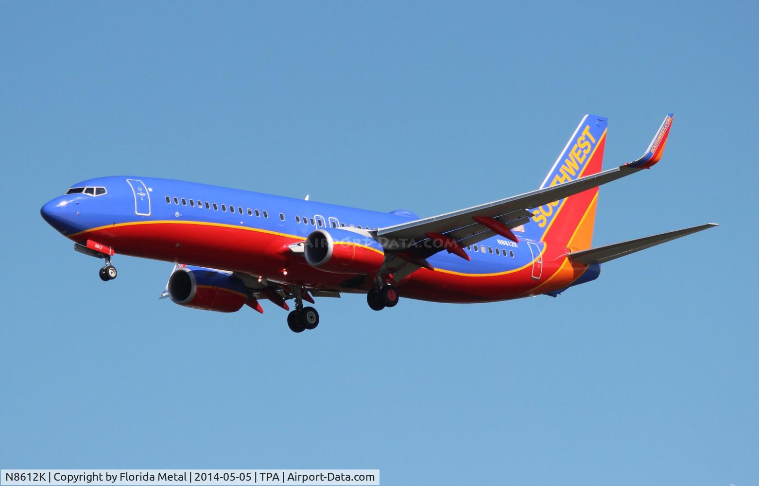 N8612K, 2013 Boeing 737-8H4 C/N 36973, Southwest