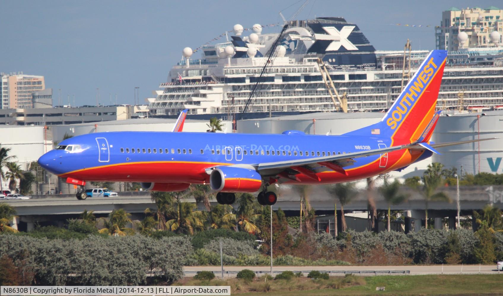 N8630B, 2014 Boeing 737-8H4 C/N 42521, Southwest