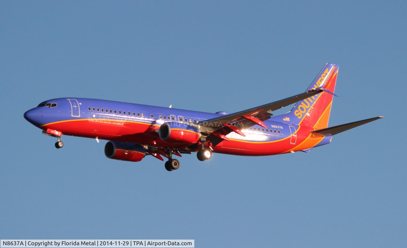 N8637A, 2014 Boeing 737-8H4 C/N 42523, Southwest