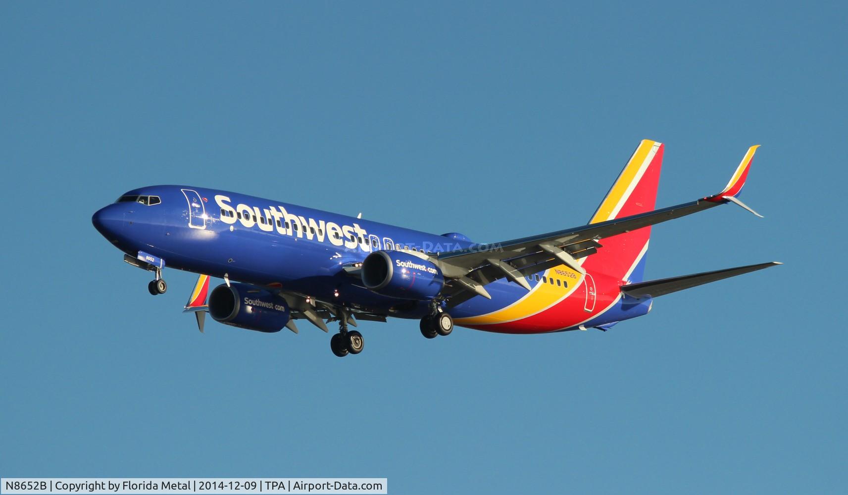 N8652B, 2014 Boeing 737-8H4 C/N 36971, Southwest