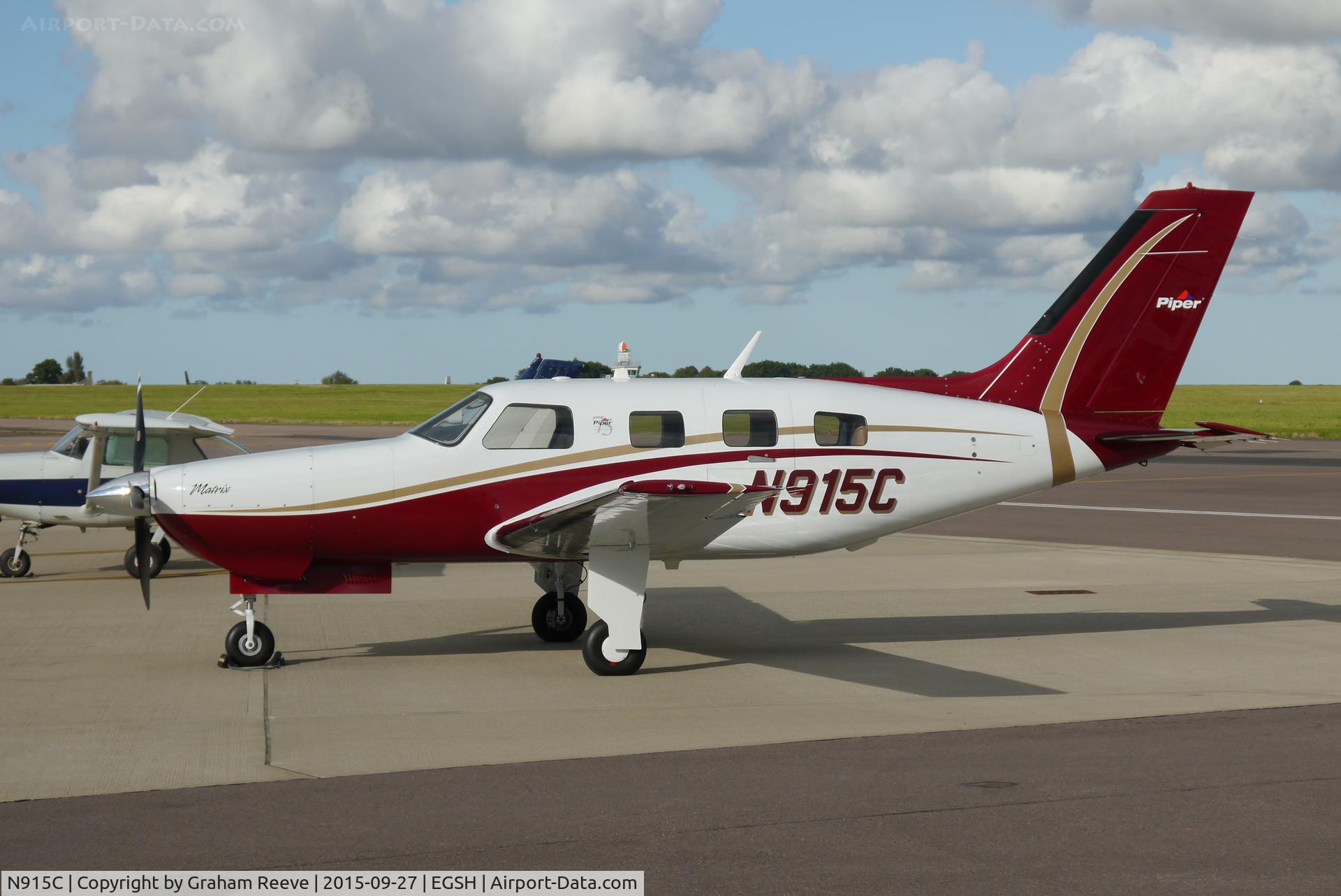N915C, 2014 Piper PA-46R-350T Malibu Matrix Malibu Matrix C/N 4692182, Parked at Norwich.