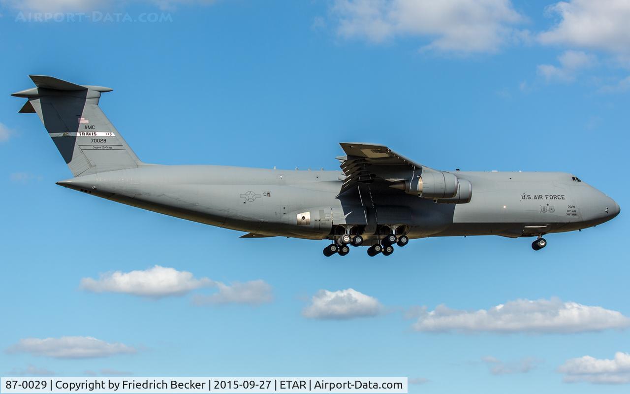 87-0029, Lockheed C-5M Super Galaxy C/N 500-0115, on final RW08