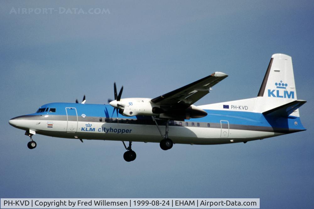 PH-KVD, 1990 Fokker 50F C/N 20197, KLMCITYHOPPER
