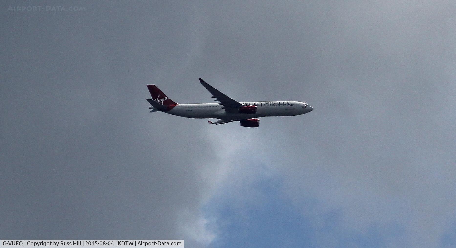 G-VUFO, 2012 Airbus A330-343X C/N 1352, Flight 107, LHR to DTW.  On approach to DTW, about 15 miles out.