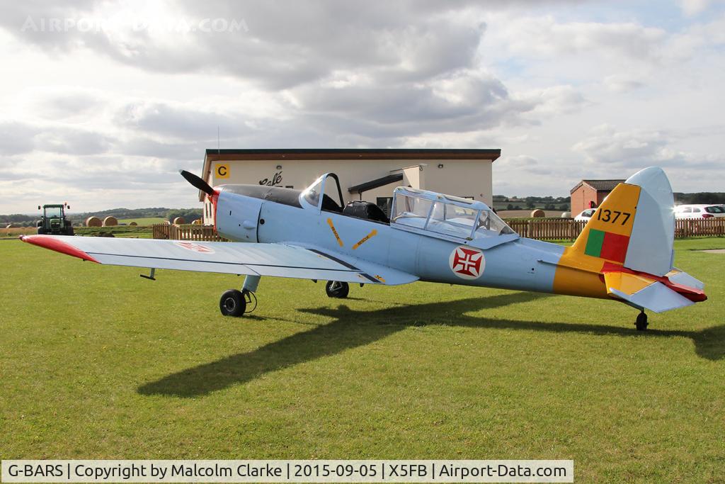 G-BARS, 1952 De Havilland DHC-1 Chipmunk T.10 C/N C1/0557, A De Havilland DHC-1 Chipmunk 22 painted as an OGMA machine! Fishburn Airfield, September 5th 2015.