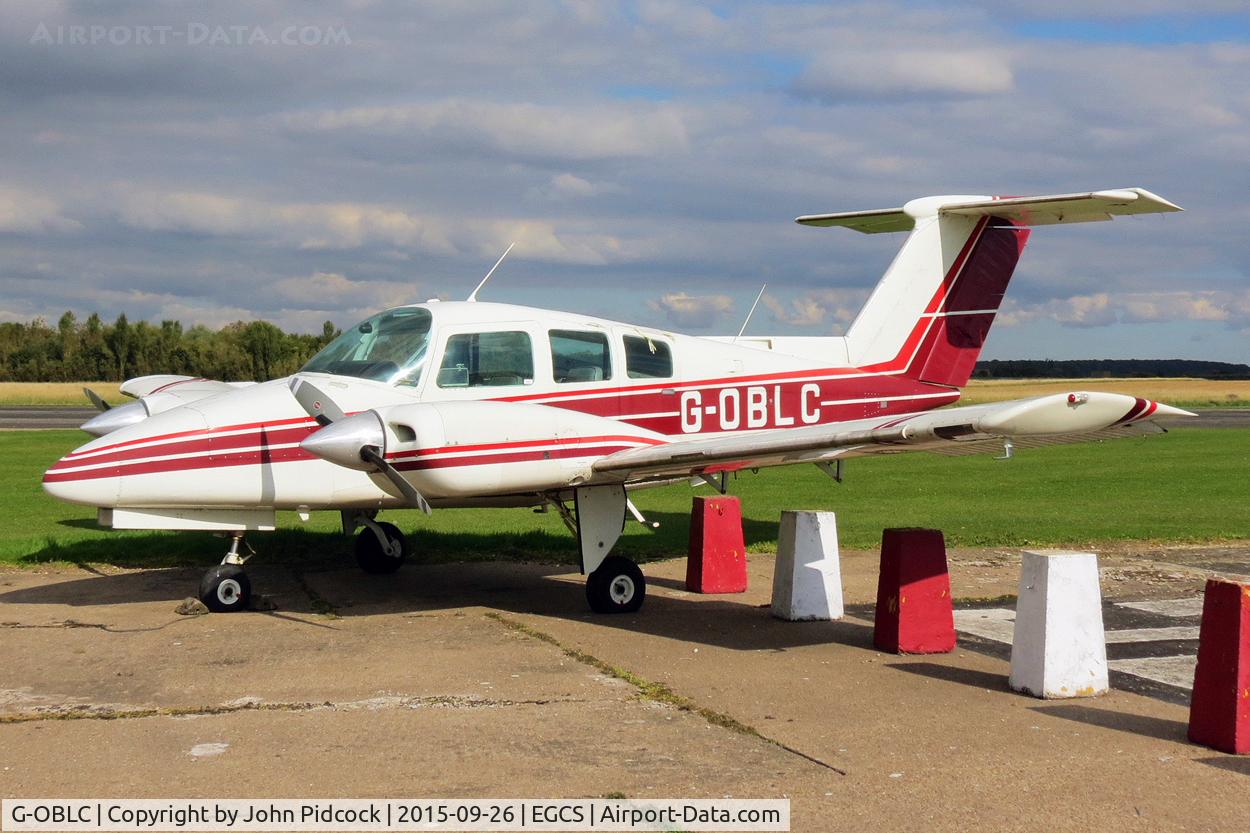 G-OBLC, 1979 Beech 76 Duchess C/N ME-249, Beech BE76 Duchess at Sturgate Airfield 26th September 2015.