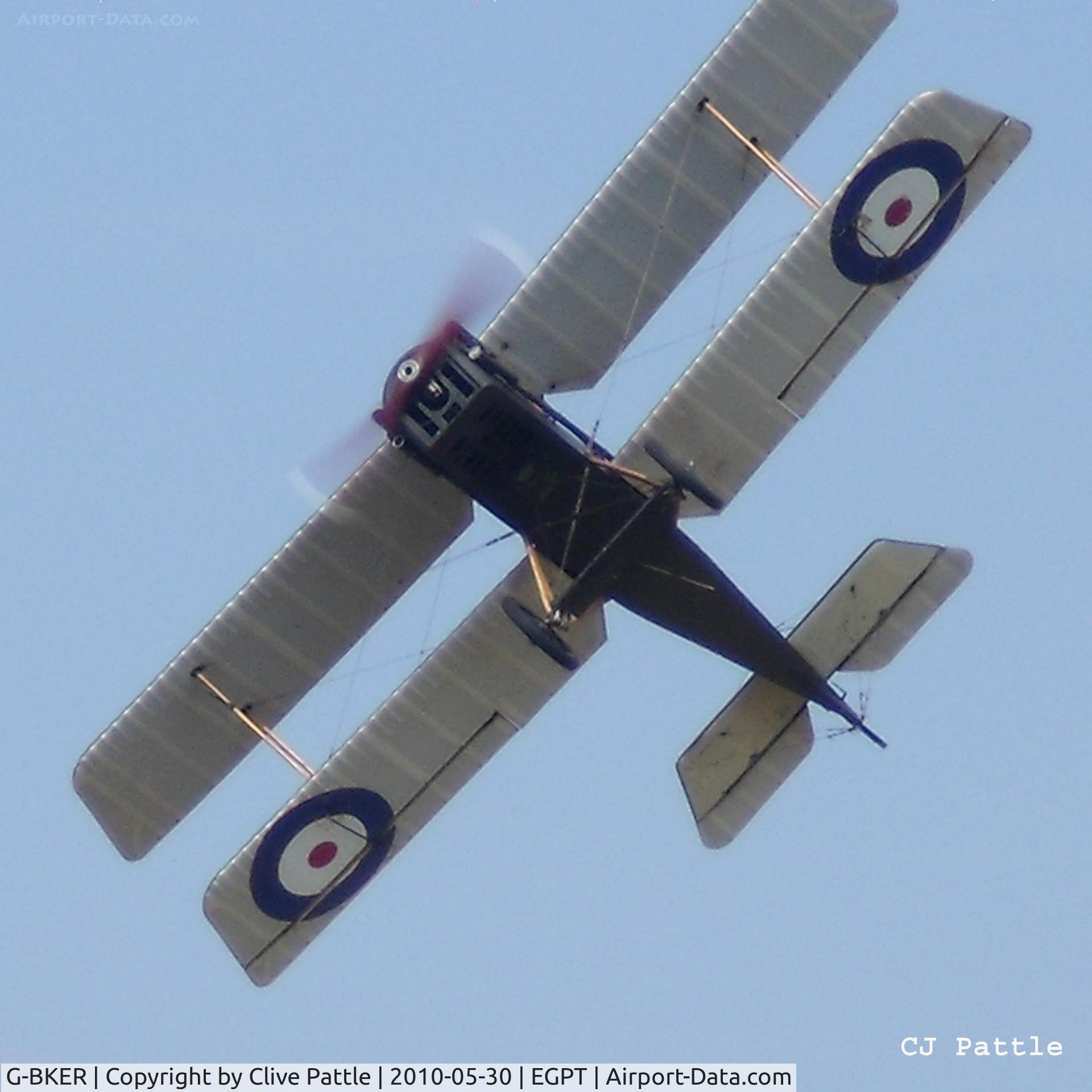 G-BKER, 1987 Royal Aircraft Factory SE-5A Replica C/N PFA 020-10641, On display during the Heart of Scotland Airshow held at Perth (Scone) airfield EGPT