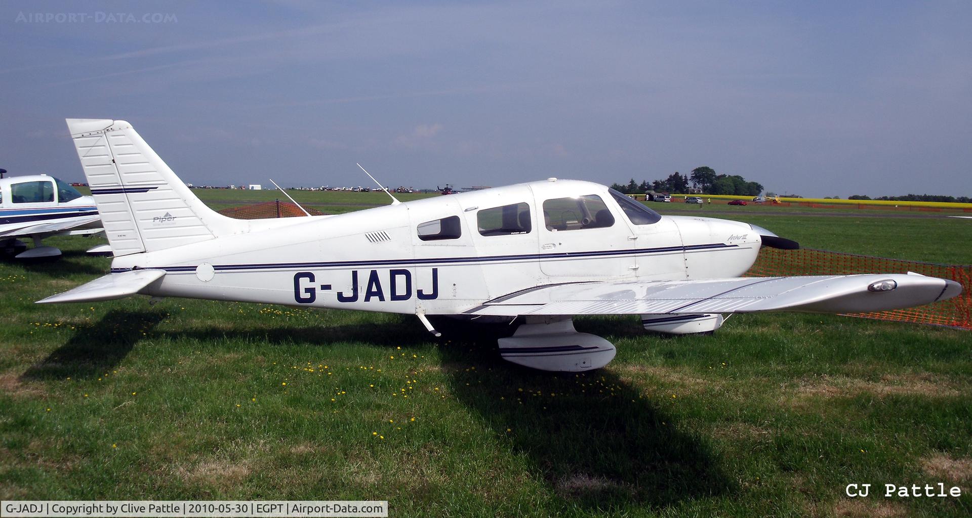G-JADJ, 1995 Piper PA-28-181 Cherokee Archer III C/N 2843009, On display in the static park during the Heart of Scotland Airshow held at Perth (Scone) airfield EGPT
