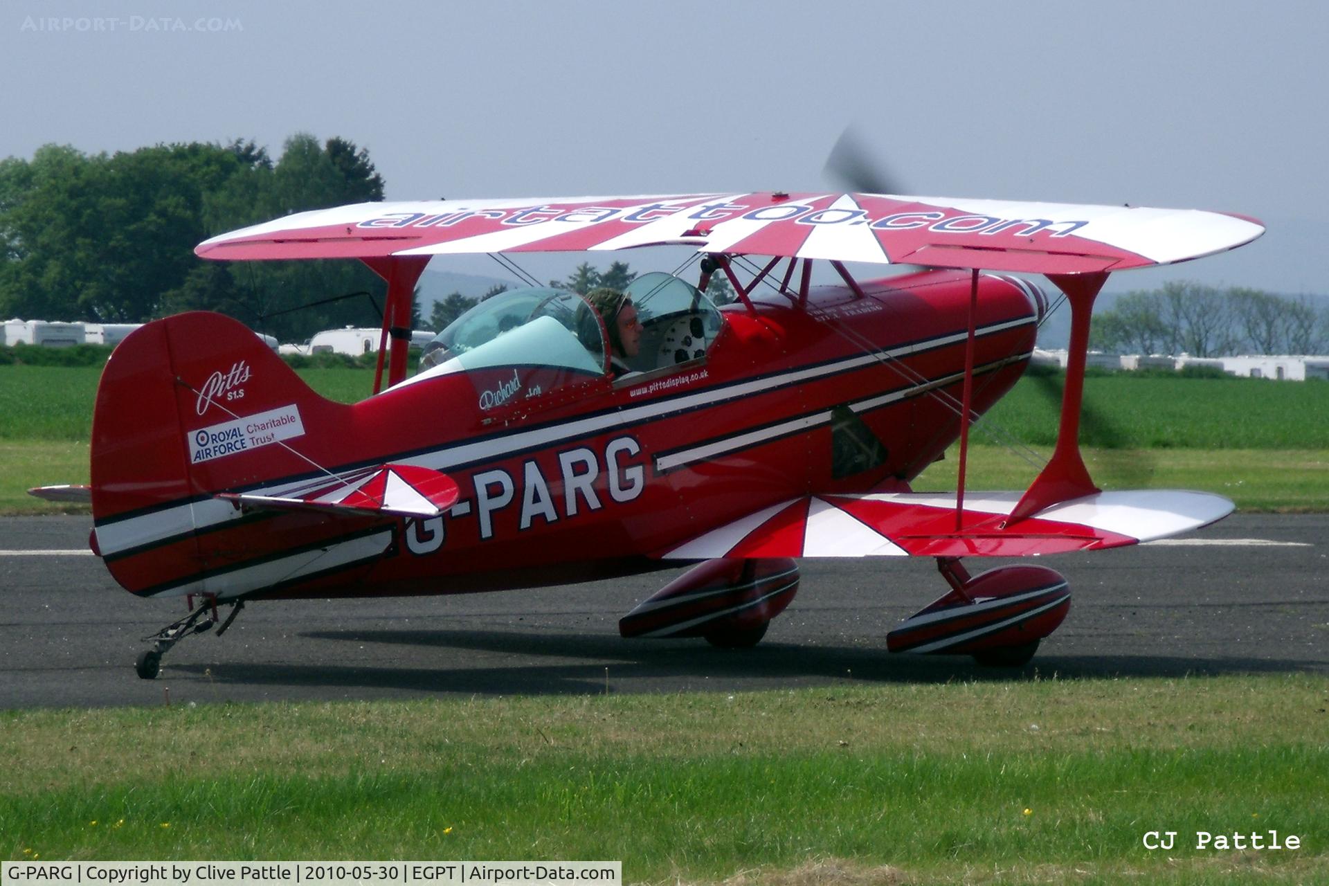 G-PARG, 1971 Pitts S-1S Special C/N 19528-1, Taxi out for display during the Heart of Scotland Airshow held at Perth (Scone) airfield EGPT