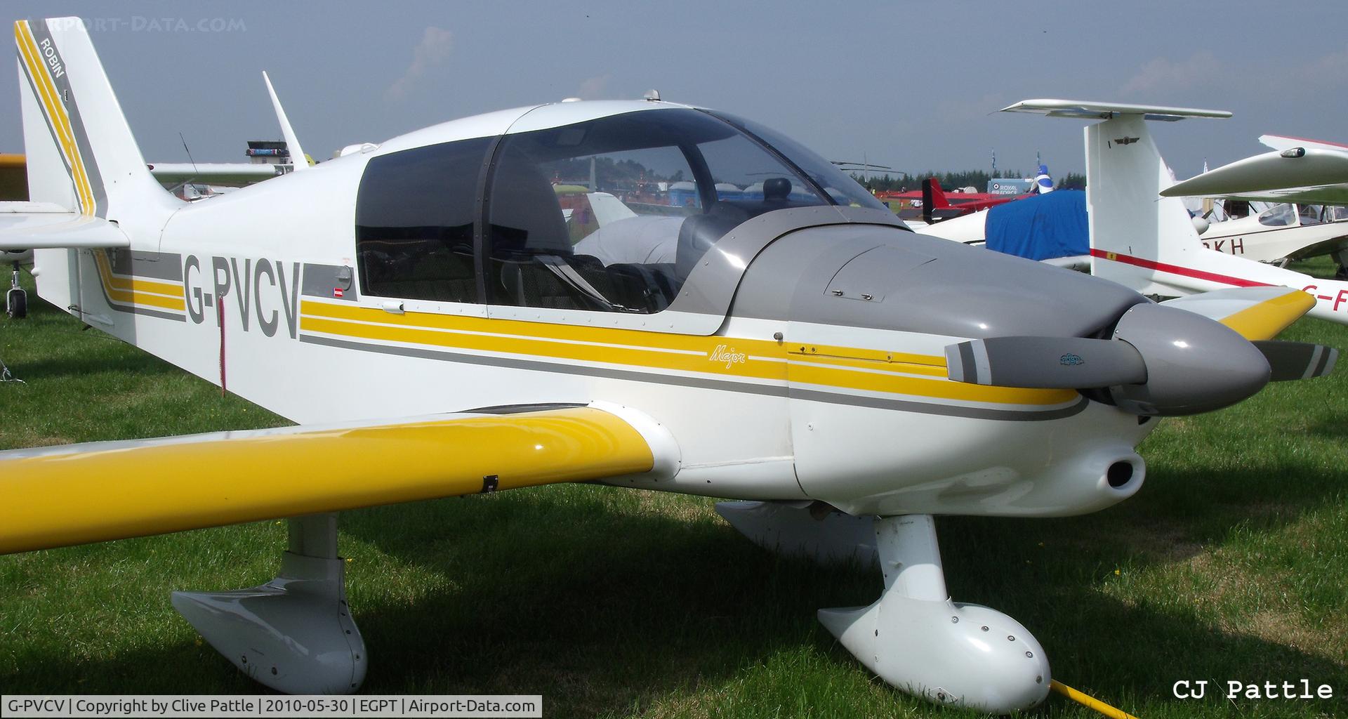 G-PVCV, 1974 Robin DR-400-140 Major C/N 919, On display in the static park during the Heart of Scotland Airshow held at Perth (Scone) airfield EGPT
