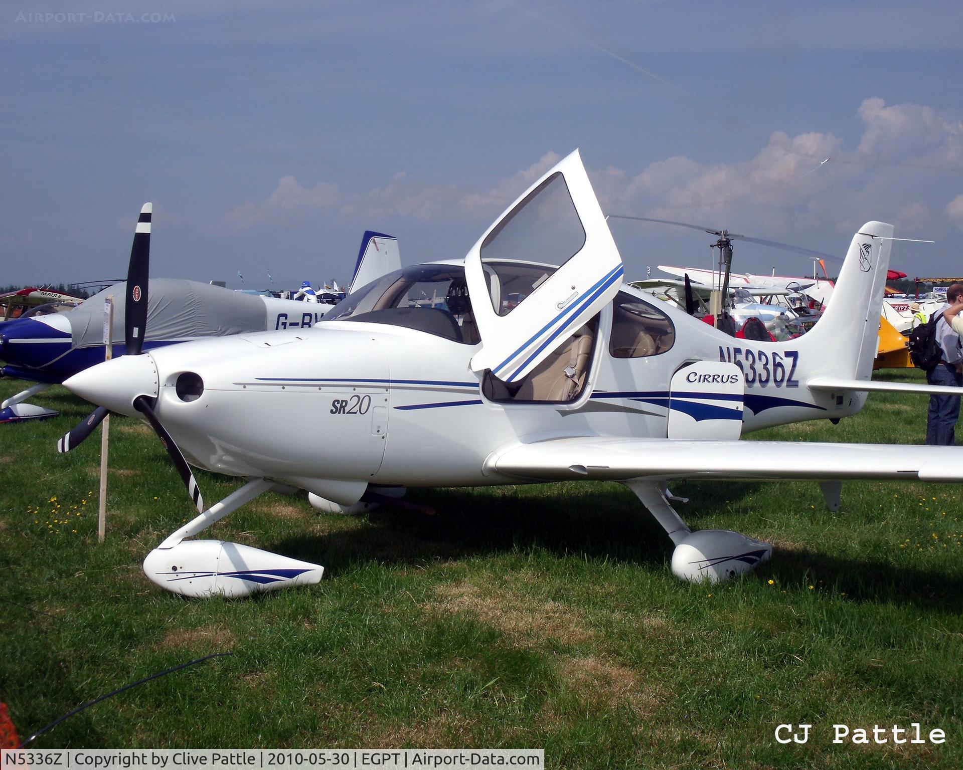 N5336Z, 2004 Cirrus SR20 C/N 1413, On display in the static park during the Heart of Scotland Airshow held at Perth (Scone) airfield EGPT
