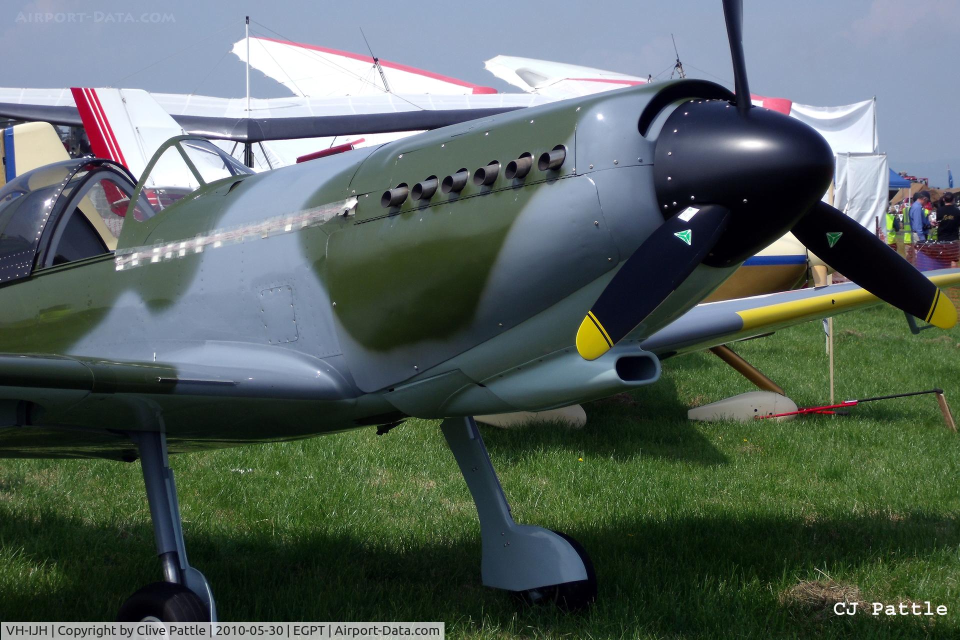 VH-IJH, Supermarine Aircraft Spitfire Mk.26 C/N 036, On display in the static park during the Heart of Scotland Airshow held at Perth (Scone) airfield EGPT