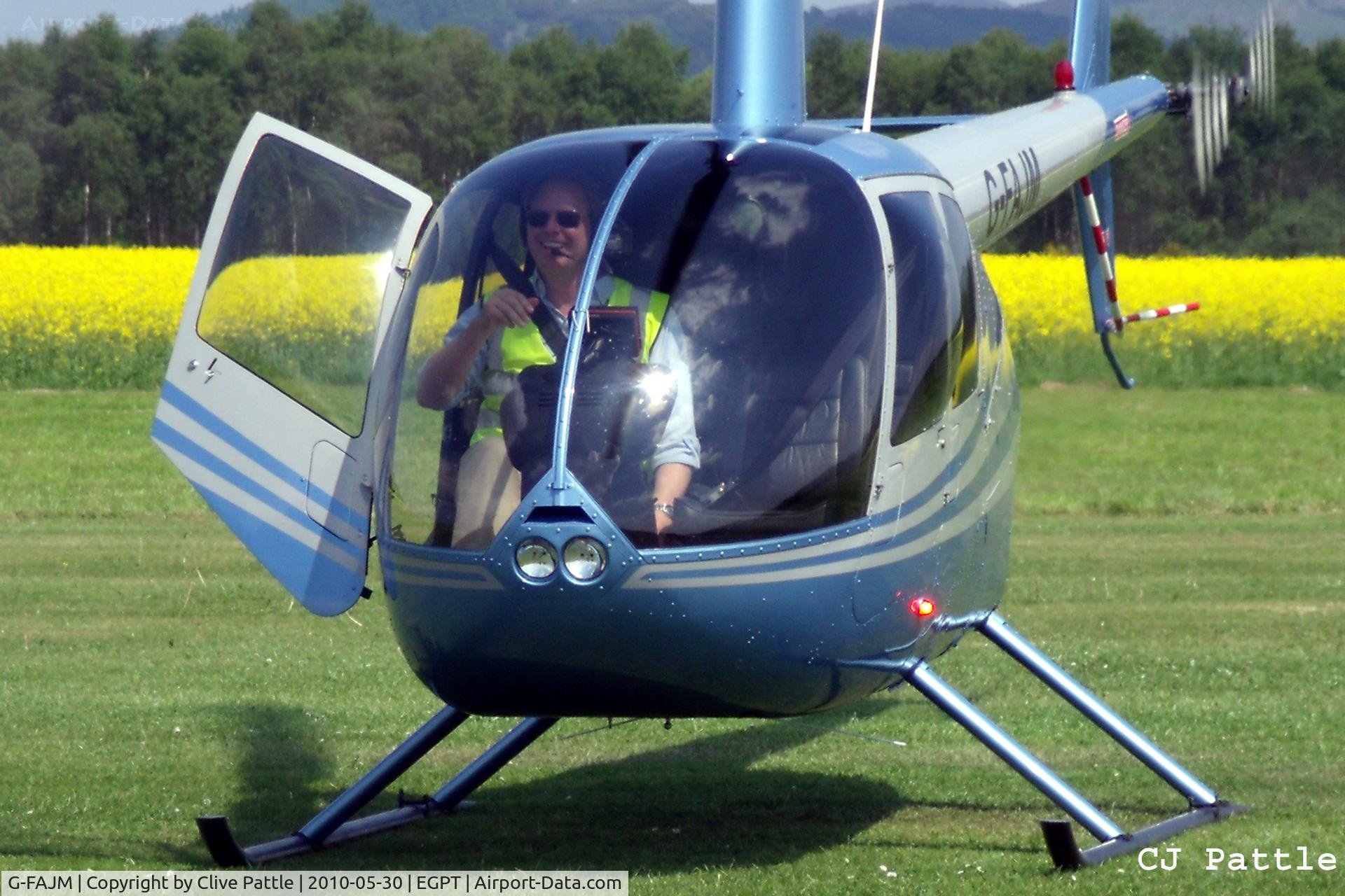 G-FAJM, 2008 Robinson R44  Raven II C/N 12394, Busy with Air Experience Flights during the Heart of Scotland Airshow held at Perth (Scone) airfield EGPT