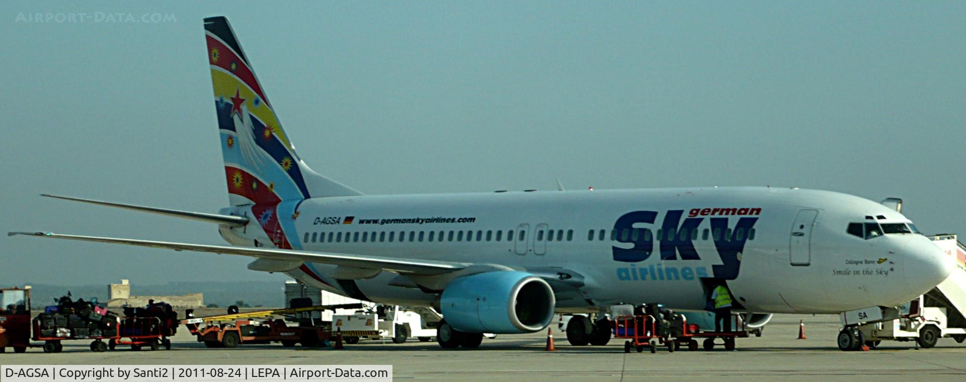 D-AGSA, 2000 Boeing 737-883 C/N 28323, Parked at remote.