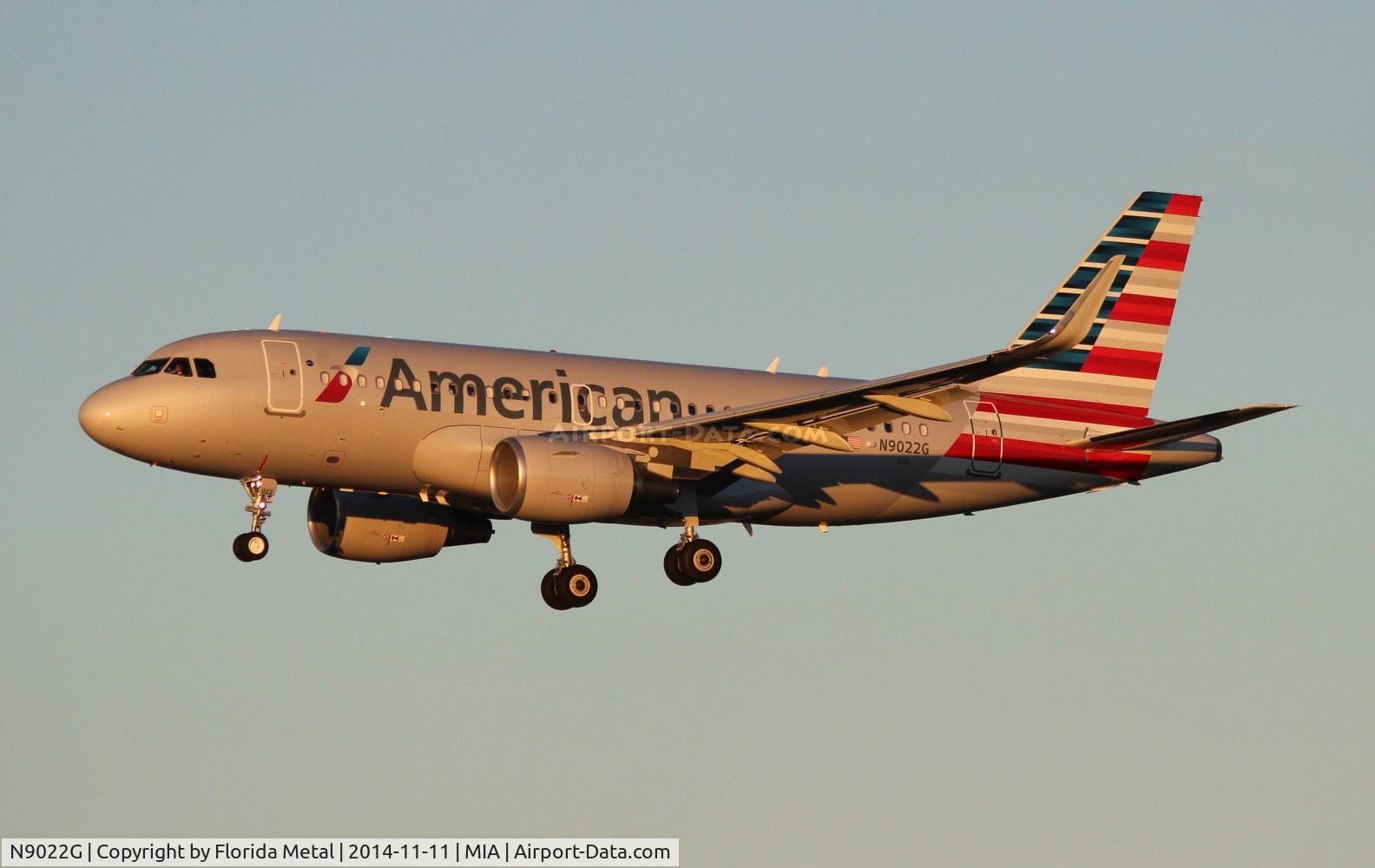 N9022G, 2014 Airbus A319-112 C/N 6310, American
