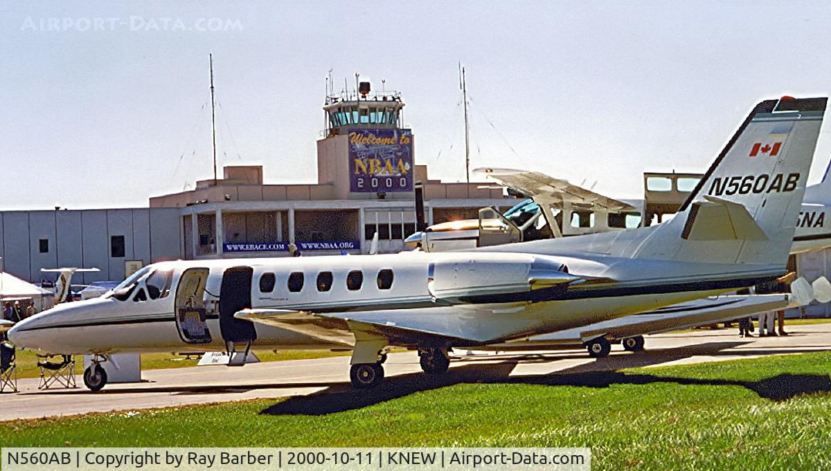 N560AB, 1989 Cessna 550 Citation II C/N 550-0603, Cessna Citation II [550-0603] New Orleans-Lakefront ~N 11/10/2000