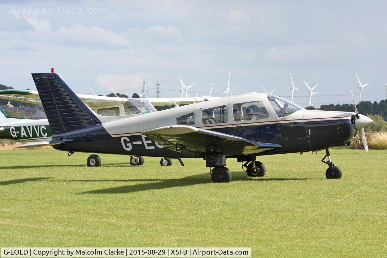 G-EOLD, 1985 Piper PA-28-161 Cherokee Warrior II C/N 28-8516030, Piper PA-28-161 Cherokee Warrior II, Fishburn Airfield, August 29th 2015.