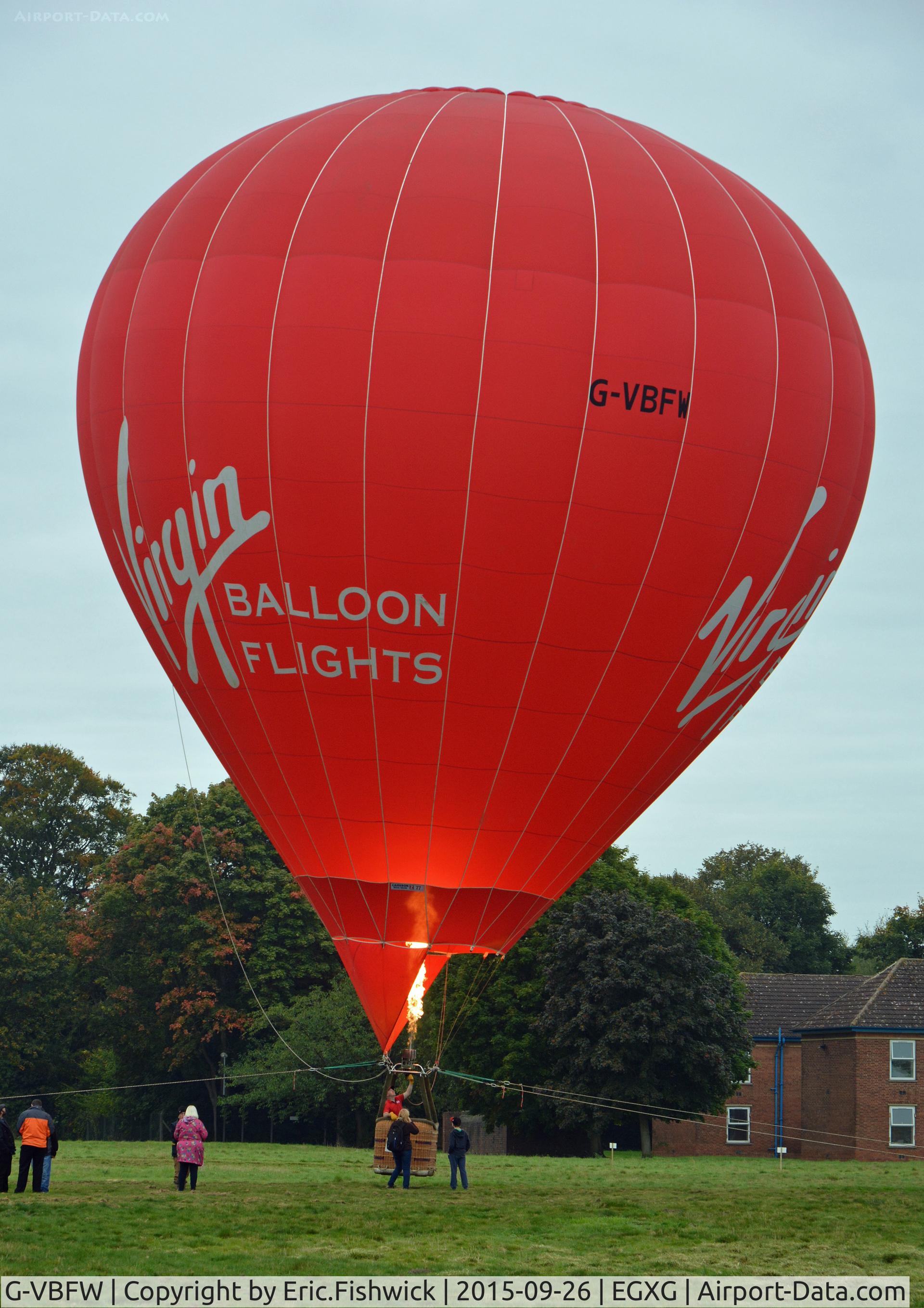 G-VBFW, 2010 Cameron Balloons Z-77 C/N 11354, x. G-VBFW at The Yorkshire Air Show, Church Fenton, Sept. 2015.