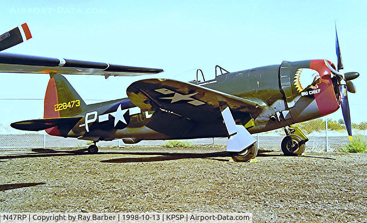 N47RP, 1945 Republic P-47D Thunderbolt C/N 399-55744, Republic P-47D Thunderbolt [399-55744] Palm Springs-International~N 13/10/1998