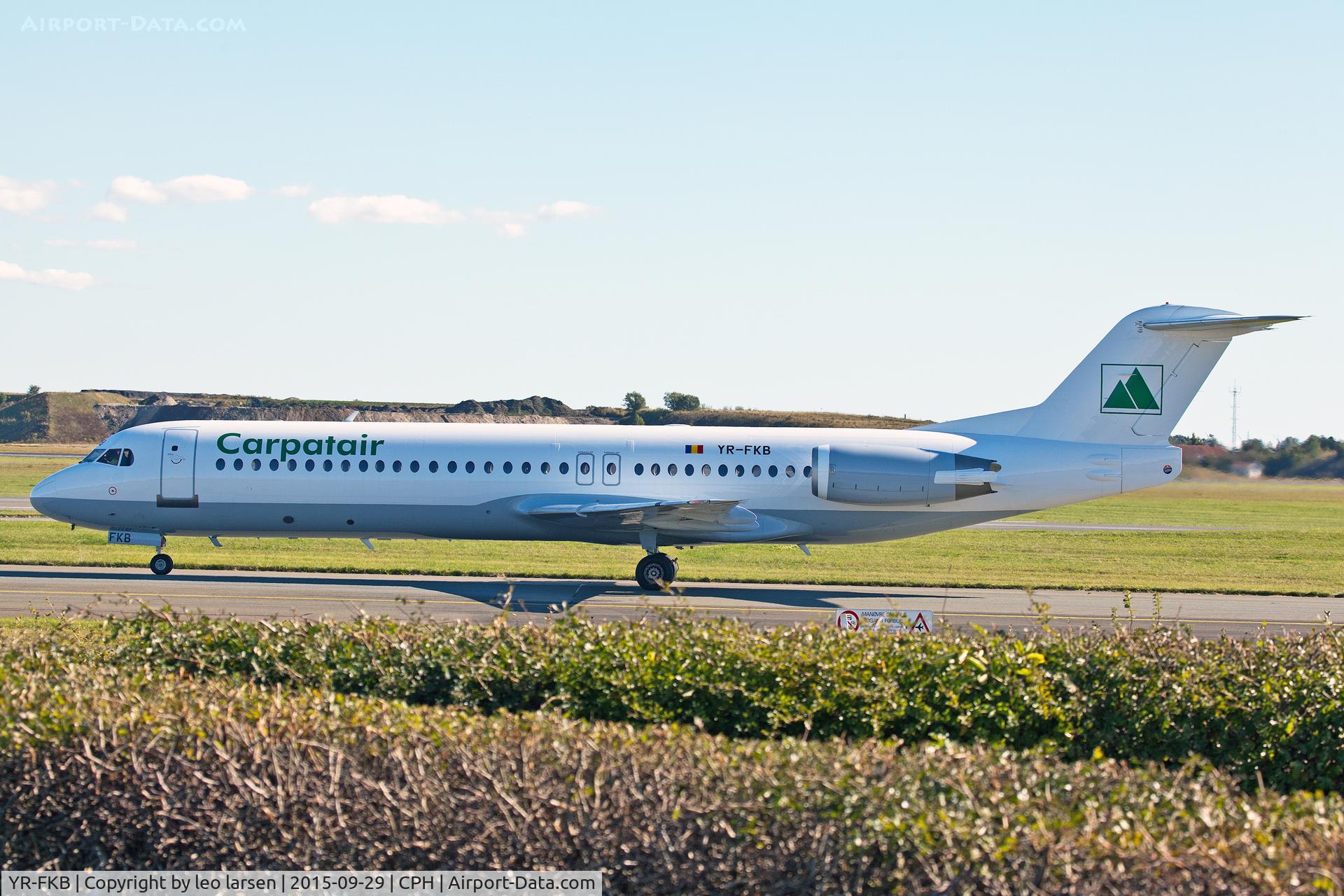 YR-FKB, 1991 Fokker 100 (F-28-0100) C/N 11369, Copenhagen 29.9.15