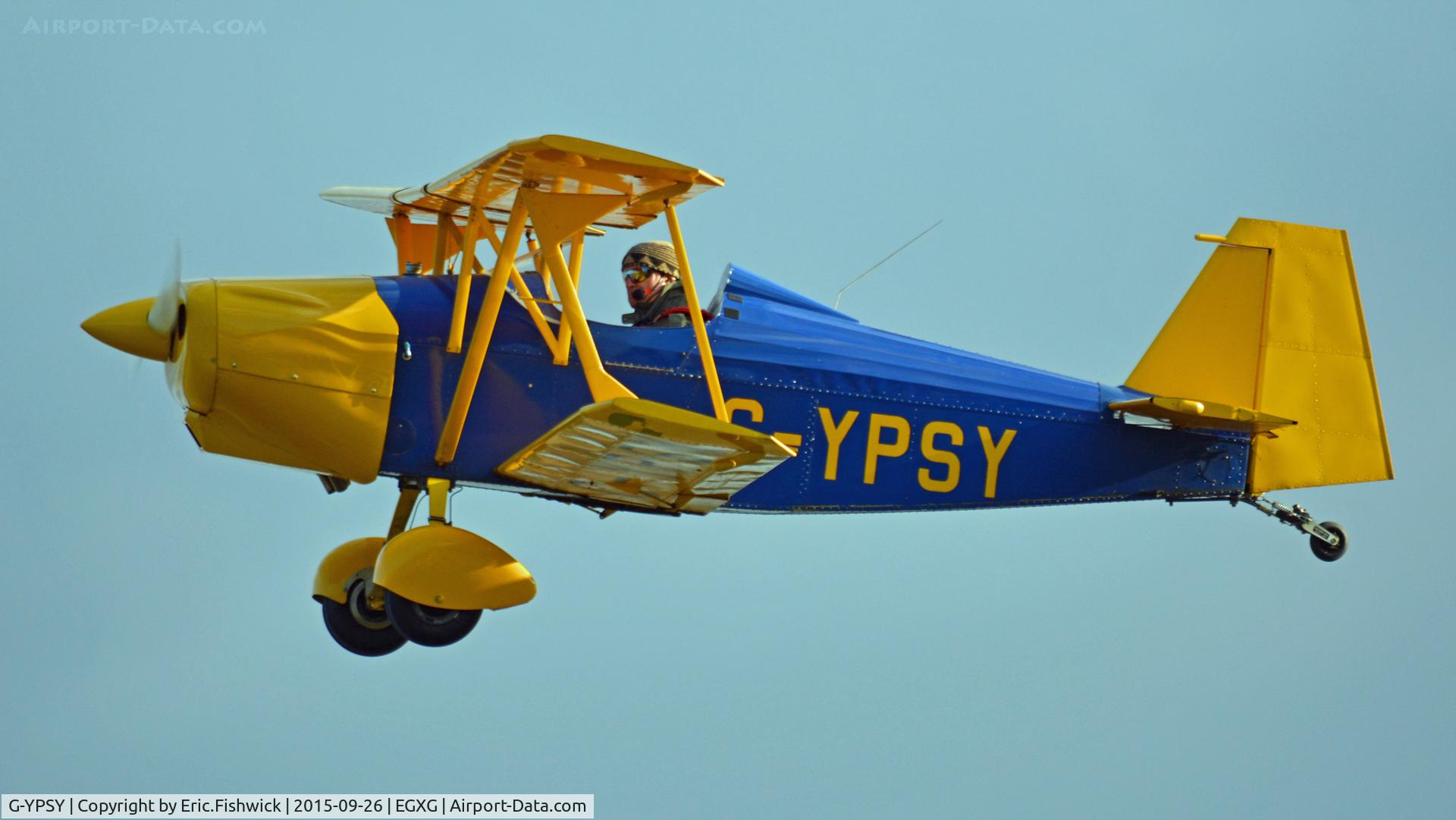 G-YPSY, 1988 Andreasson BA-4B C/N PFA 038-10352, x. G-YPSY departing The Yorkshire Air Show, Church Fenton, Sept. 2015.