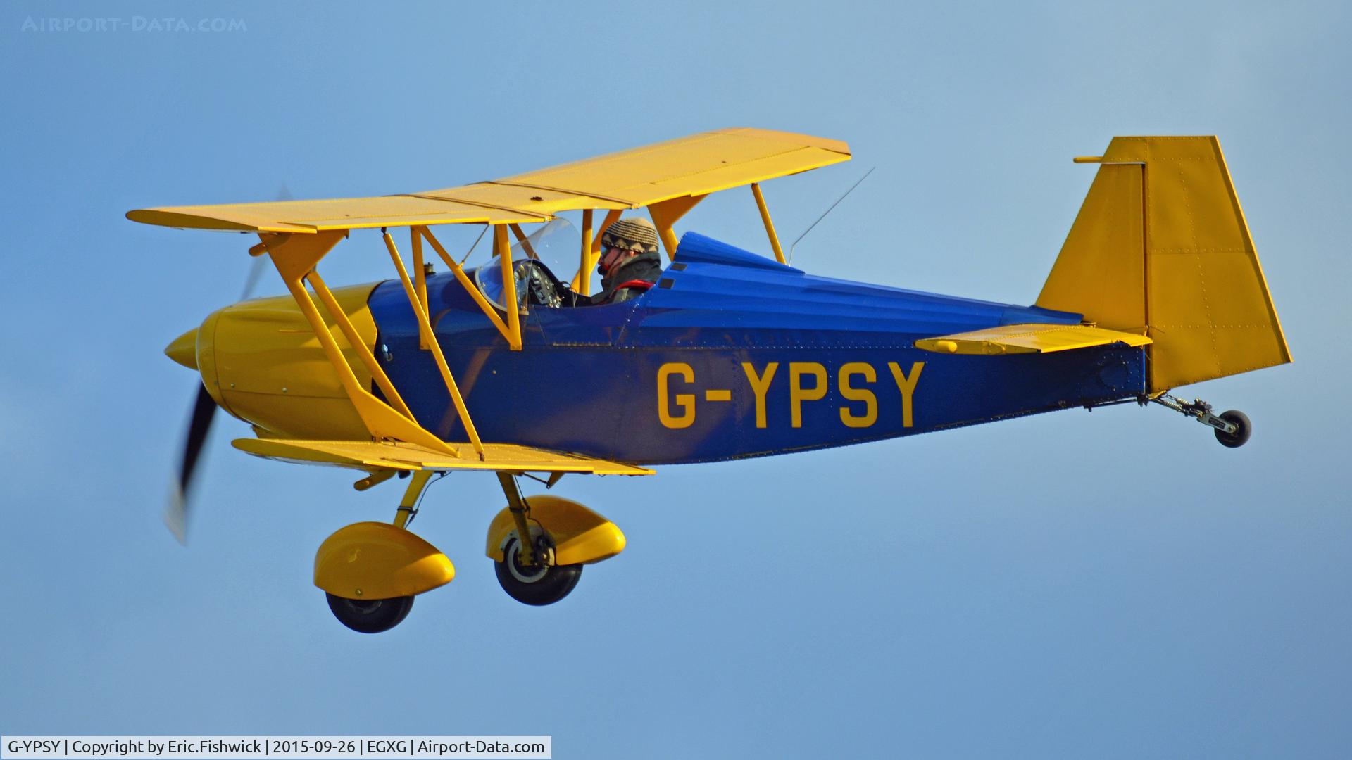 G-YPSY, 1988 Andreasson BA-4B C/N PFA 038-10352, 41. G-YPSY departing The Yorkshire Air Show, Church Fenton, Sept. 2015.