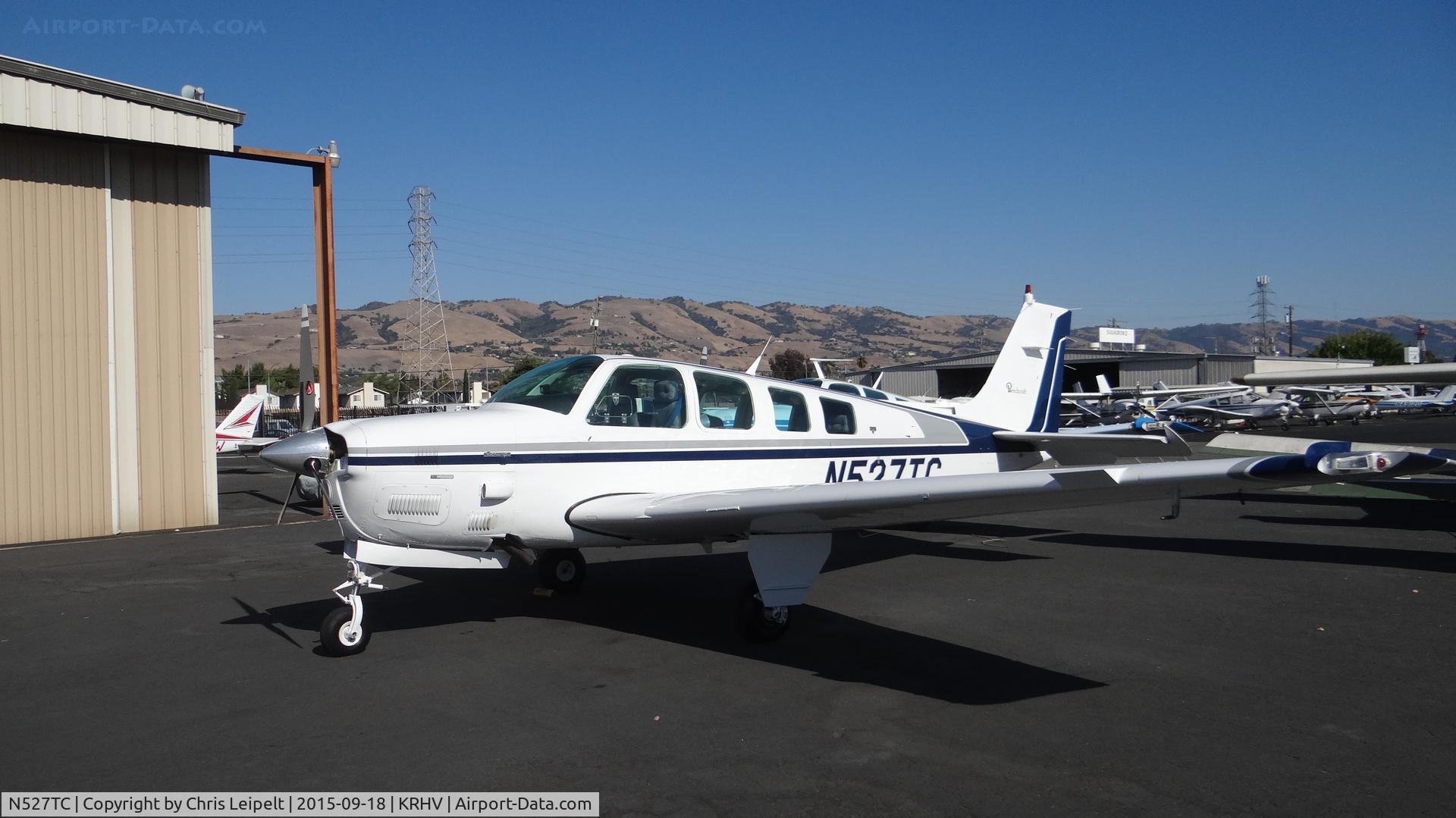 N527TC, 1991 Beech B36TC Bonanza C/N EA-527, Locally-based 1991 Beechcraft Bonanza B36TC back with Lafferty Aircraft Sales after being sold by them a few years ago at Reid Hillview Airport, San Jose, CA.