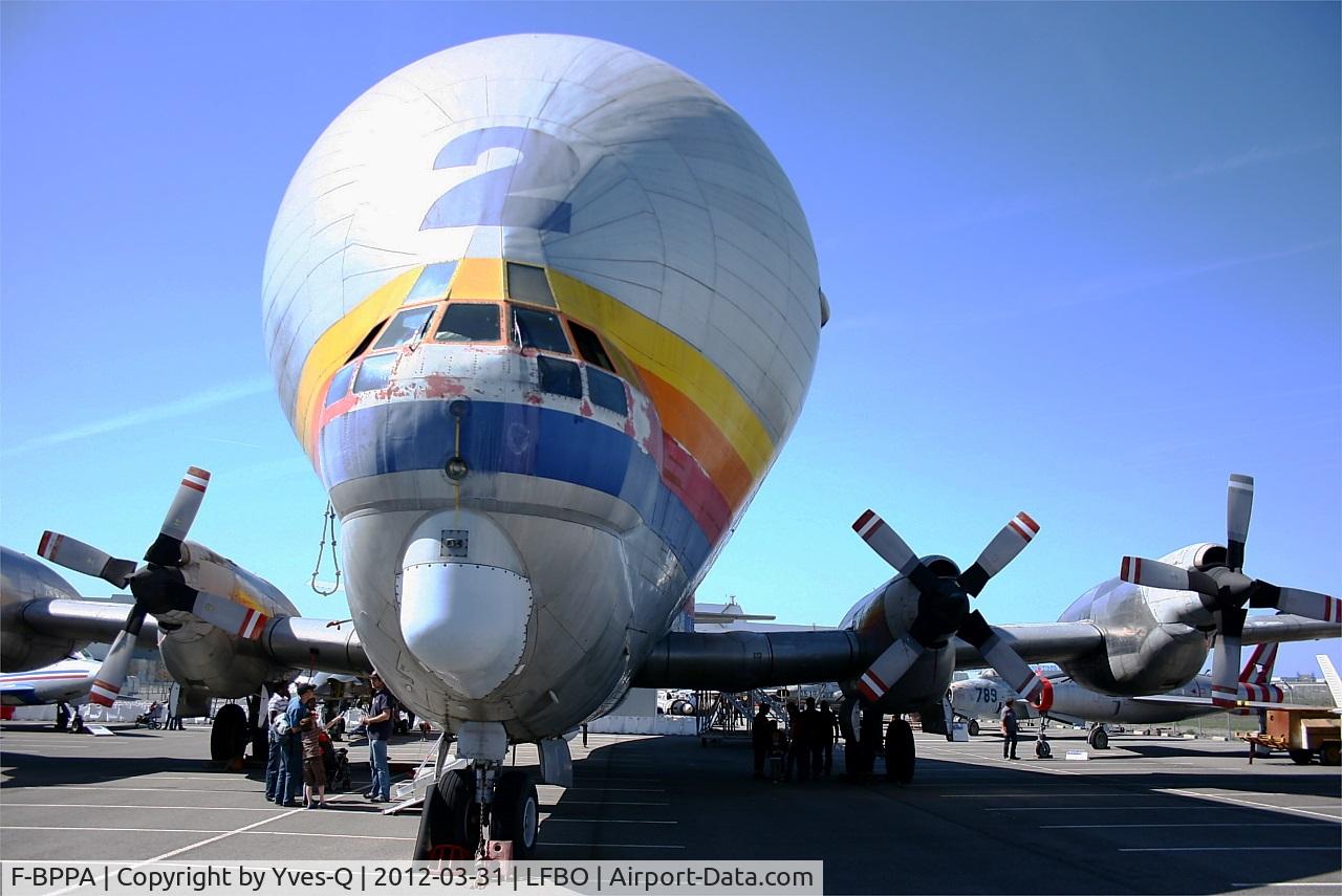 F-BPPA, 1969 Aero Spacelines 377SGT Super Guppy Turbine C/N 0002, Aero-spacelines SUPER GUPPY 377 SGT-201, Preserved at Les Ailes Anciennes Museum, Toulouse-Blagnac (LFBO)