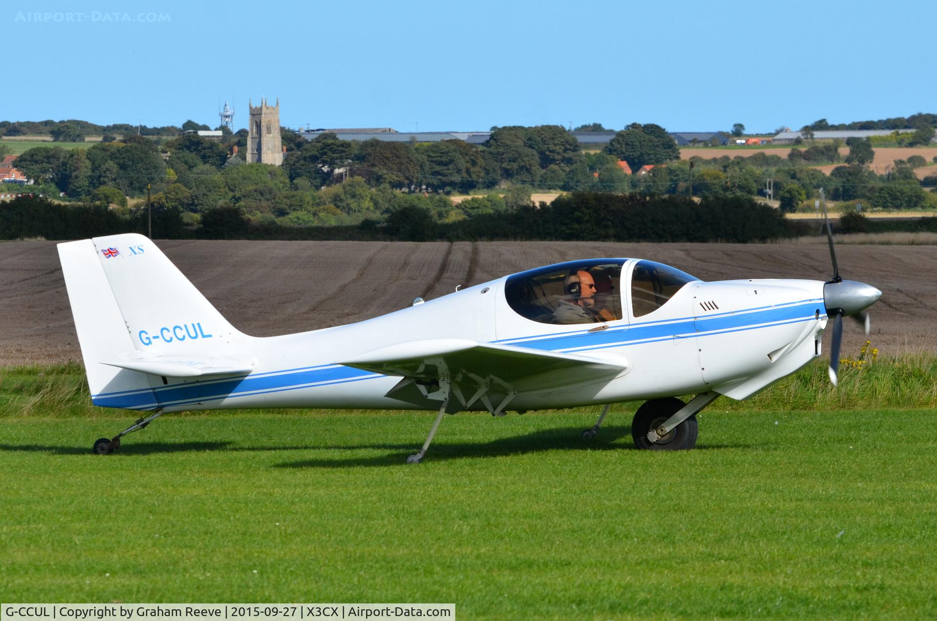 G-CCUL, 2004 Europa XS Monowheel C/N PFA 247-13119, Just landed at Northrepps.