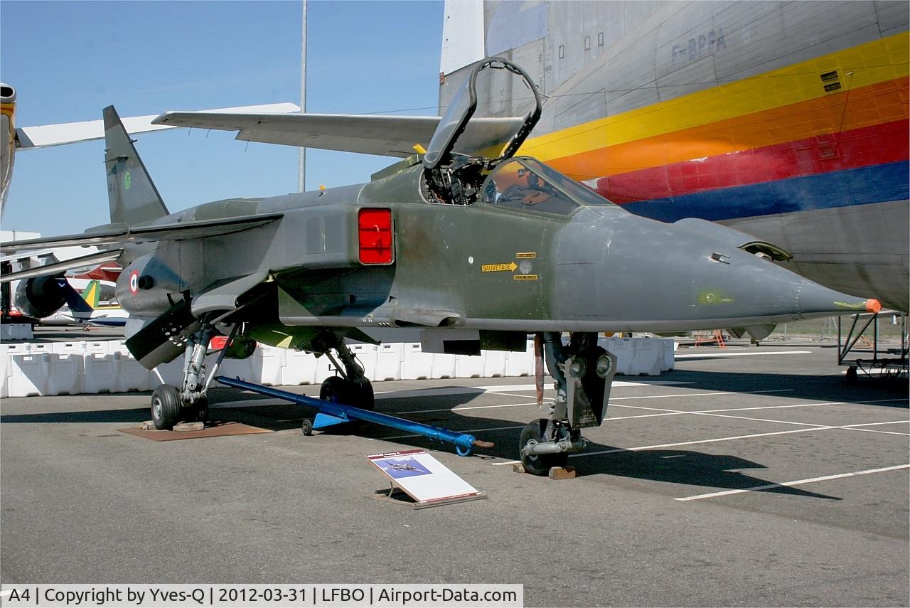A4, Sepecat Jaguar A C/N A4, Sepecat Jaguar A, Preserved at Les Ailes Anciennes Museum, Toulouse-Blagnac (LFBO)