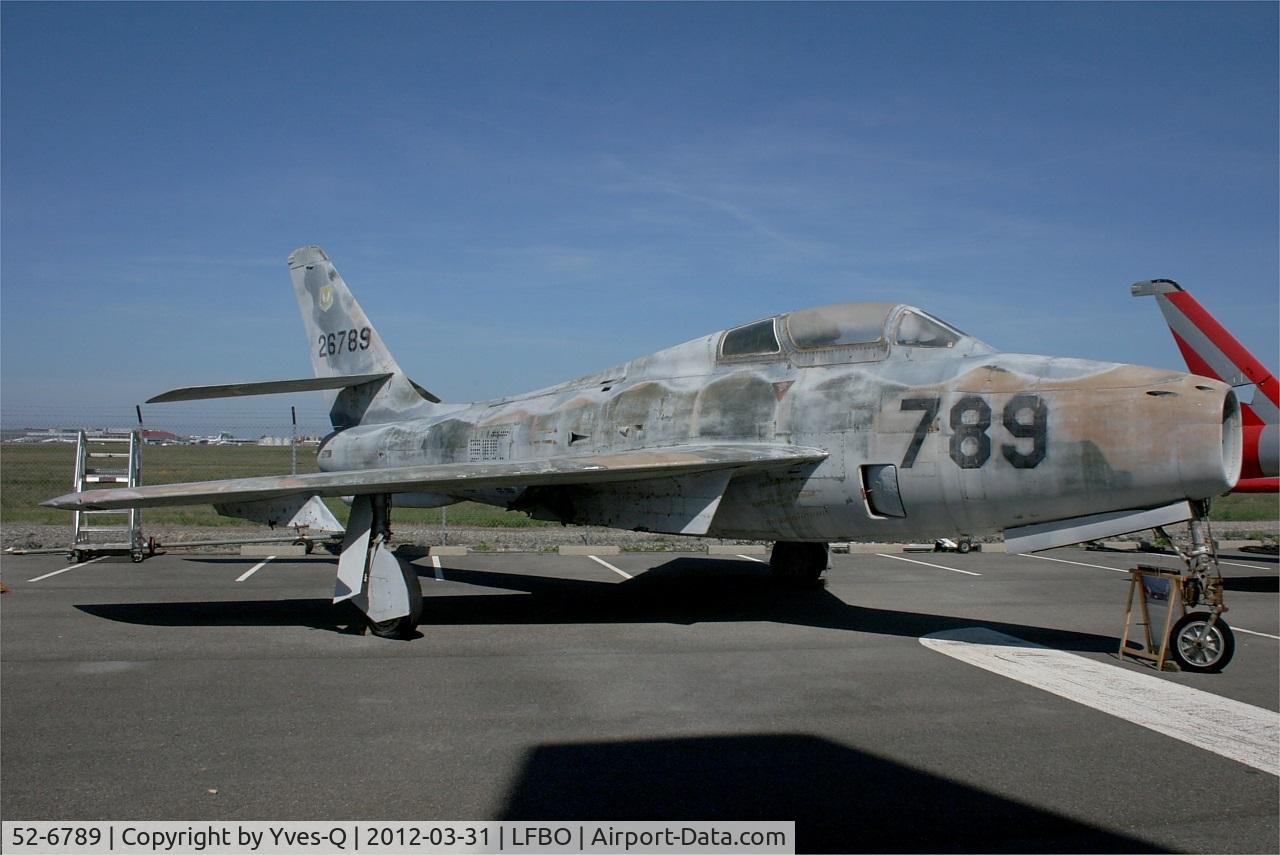 52-6789, 1952 Republic F-84F Thunderstreak C/N Not found 52-6789, Republic F-84F Thunderstreak, Awaiting restoration, Preserved at Les Ailes Anciennes Museum, Toulouse-Blagnac