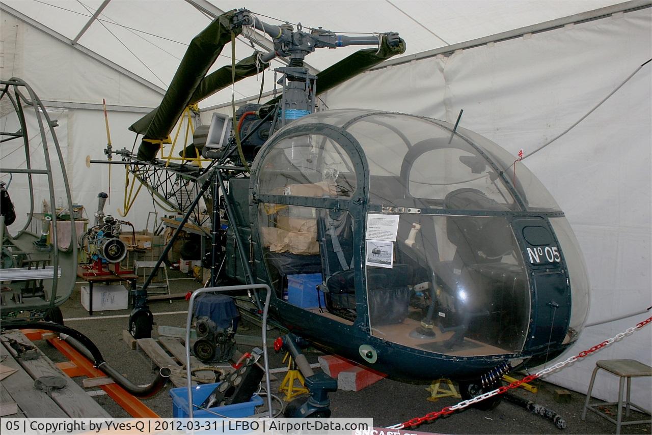 05, 1955 SNCASE SE-3130 Alouette II Marine C/N 05, SNCASE SE-3130 Alouette II Marine, Under restoration,  Preserved at Ailes Anciennes Museum, Toulouse-Blagnac