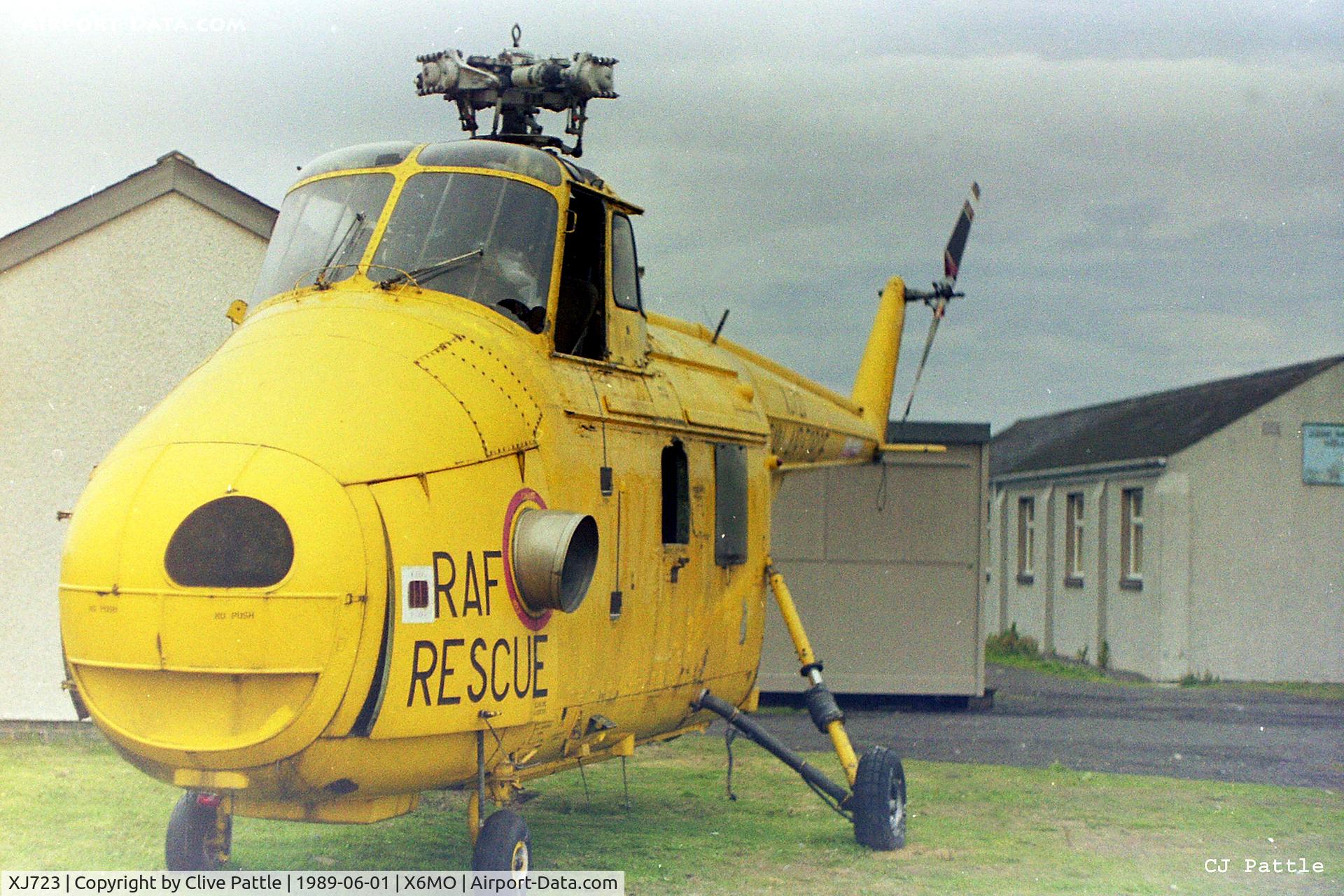 XJ723, 1955 Westland Whirlwind HAR.10 C/N WA94, Scanned from negative - apols for poor quality. A/c pictured at the HQ of 2288 (Montrose) Sqn ATC, shortly after acquisition from the local Offshore Trg Base (now Petrofac). A/c later loaned to Montrose Aerodrome Museum Society.