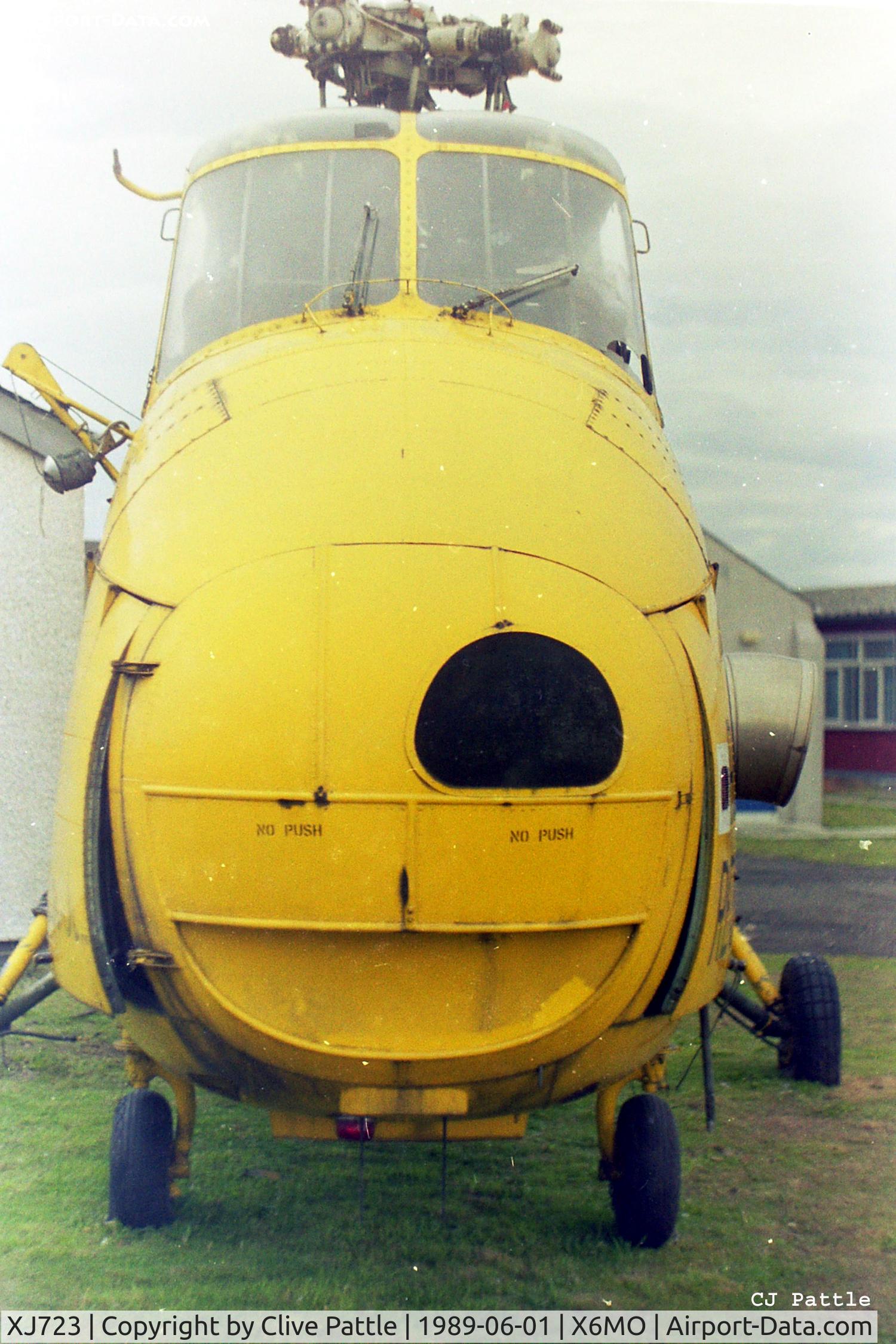 XJ723, 1955 Westland Whirlwind HAR.10 C/N WA94, Scanned from negative - apols for poor quality. A/c pictured at the HQ of 2288 (Montrose) Sqn ATC, shortly after acquisition from the local Offshore Trg Base (now Petrofac). A/c later loaned to Montrose Aerodrome Museum Society.