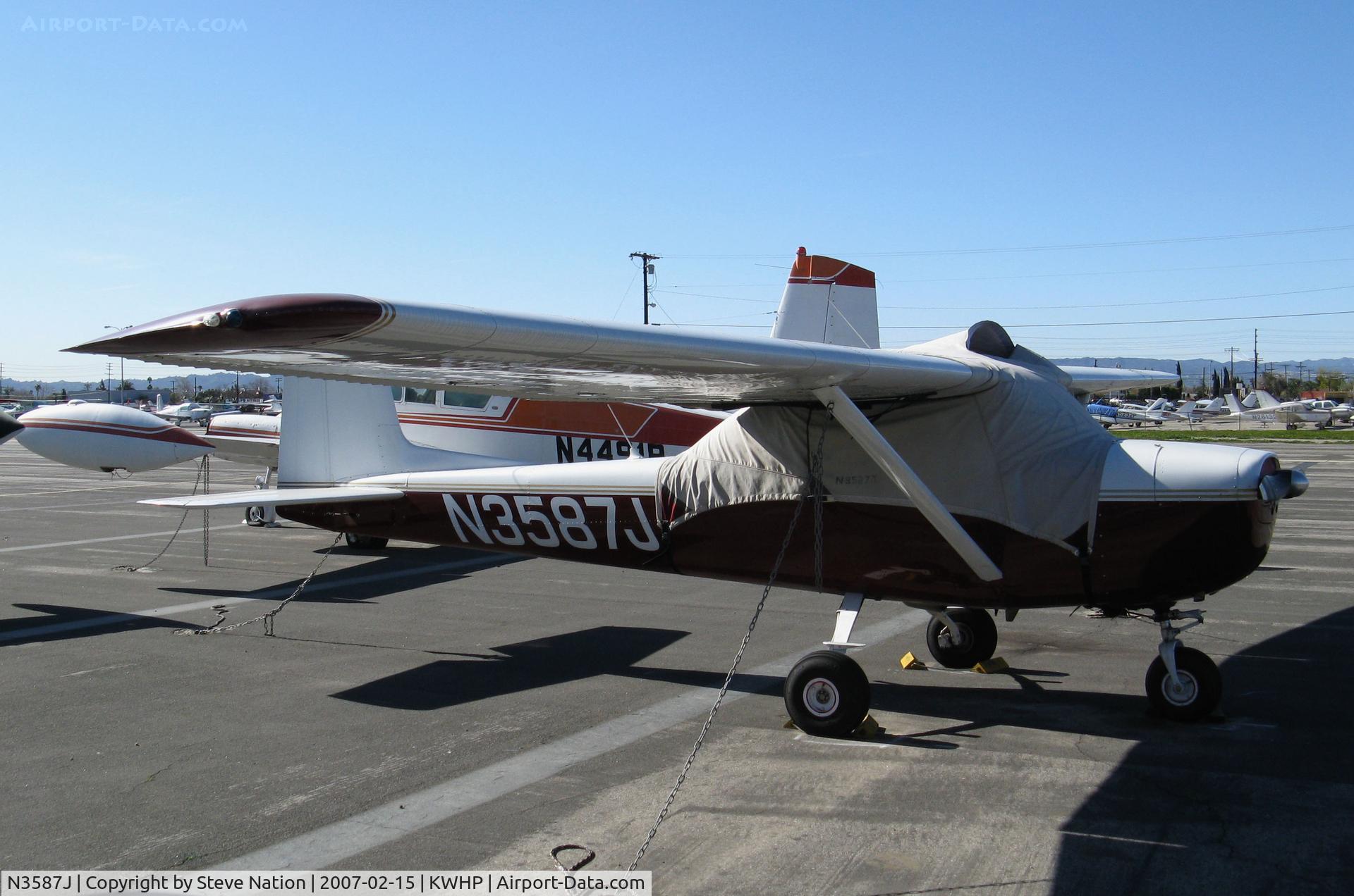 N3587J, 1965 Cessna 150E C/N 15061287, 1965 Cessna 150E with cockpit cover @ Whiteman Airport, Pacoima CA