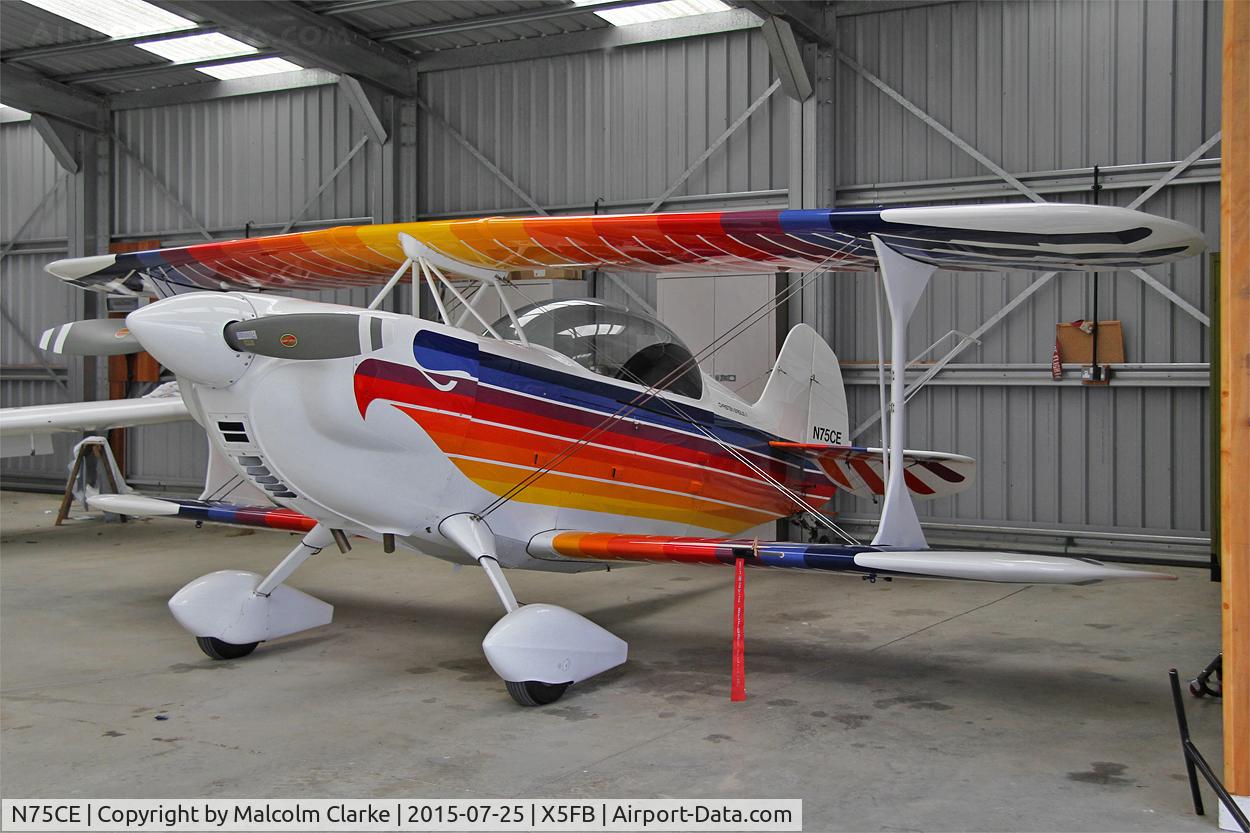 N75CE, 1991 Christen Eagle II C/N GA0032, Christen Eagle II, newly arrived resident at Fishburn Airfield, July 25th 201.