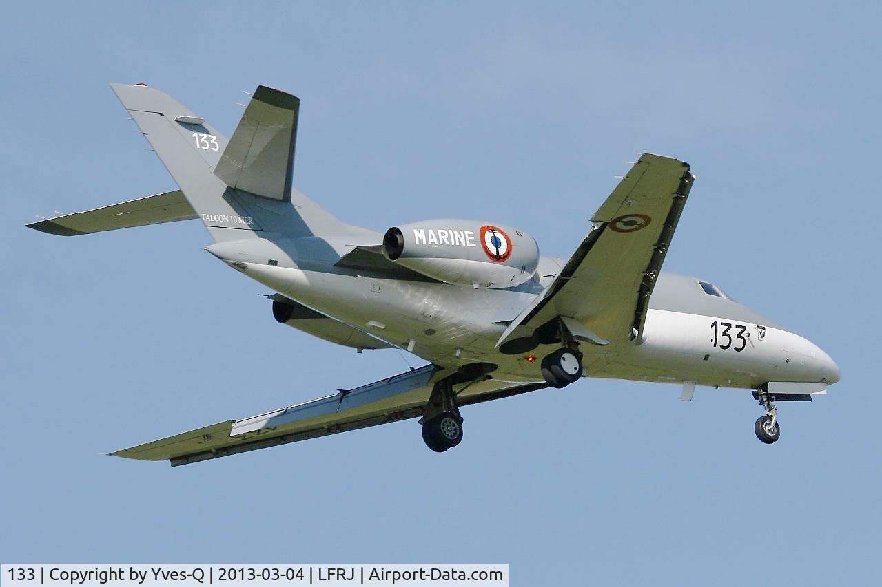 133, 1978 Dassault Falcon 10MER C/N 133, Dassault Falcon 10 MER, Short approach rwy 08, Landivisiau Naval Air Base ( LFRJ)
