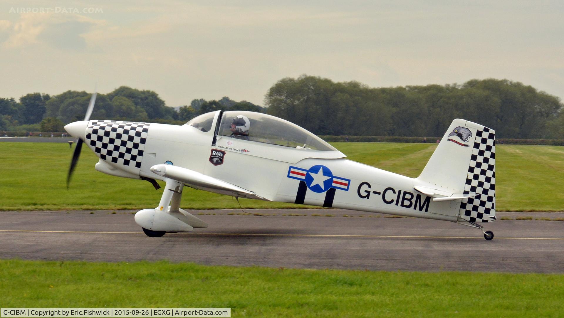 G-CIBM, 2013 Vans RV-8 C/N LAA 303-15083, x. G-CIBM at The Yorkshire Air Show, Church Fenton, Sept. 2015.