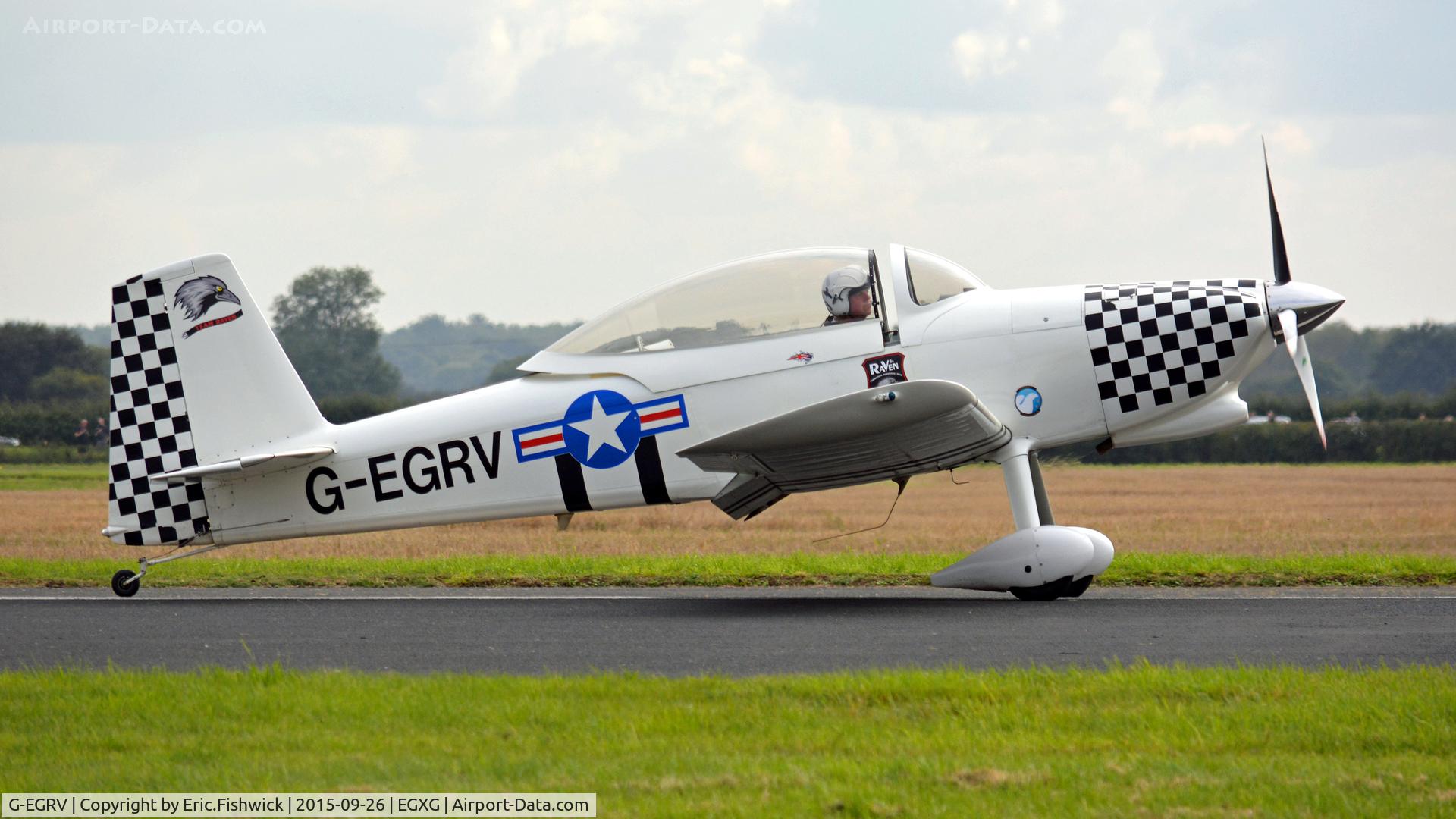 G-EGRV, 2007 Vans RV-8 C/N PFA 303-13639, x. G-EGRV at The Yorkshire Air Show, Church Fenton, Sept. 2015.