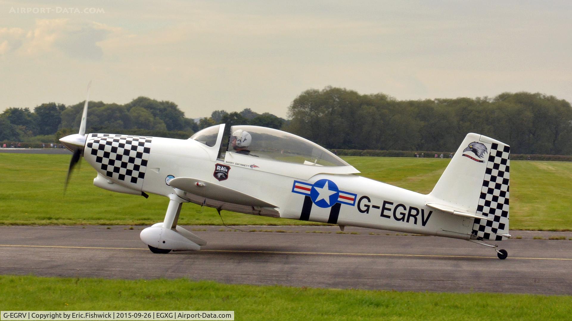 G-EGRV, 2007 Vans RV-8 C/N PFA 303-13639, 1. G-EGRV at The Yorkshire Air Show, Church Fenton, Sept. 2015.