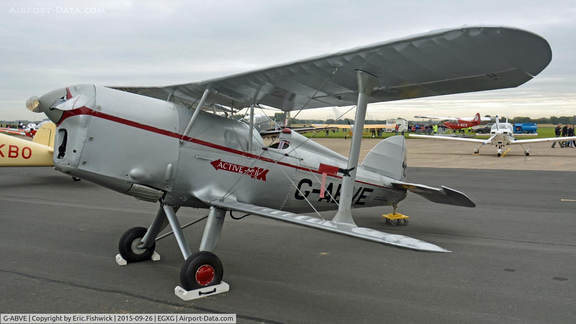 G-ABVE, 1932 Arrow Active 2 C/N 2, 3. G-ABVE (The Real Aeroplane Company) at The Yorkshire Air Show, Church Fenton, Sept. 2015.