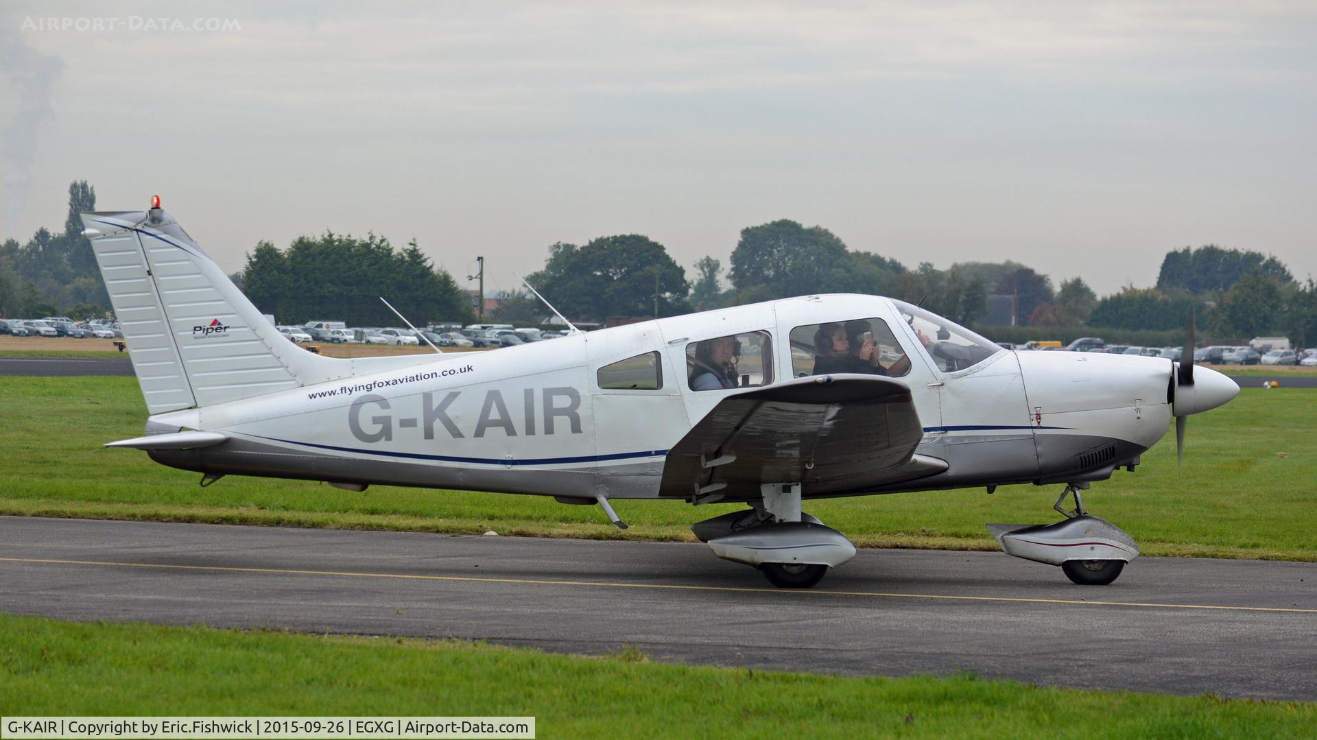 G-KAIR, 1978 Piper PA-28-181 Cherokee Archer II C/N 28-7990176, 2. G-KAIR arriving at The Yorkshire Air Show, Church Fenton, Sept. 2015.