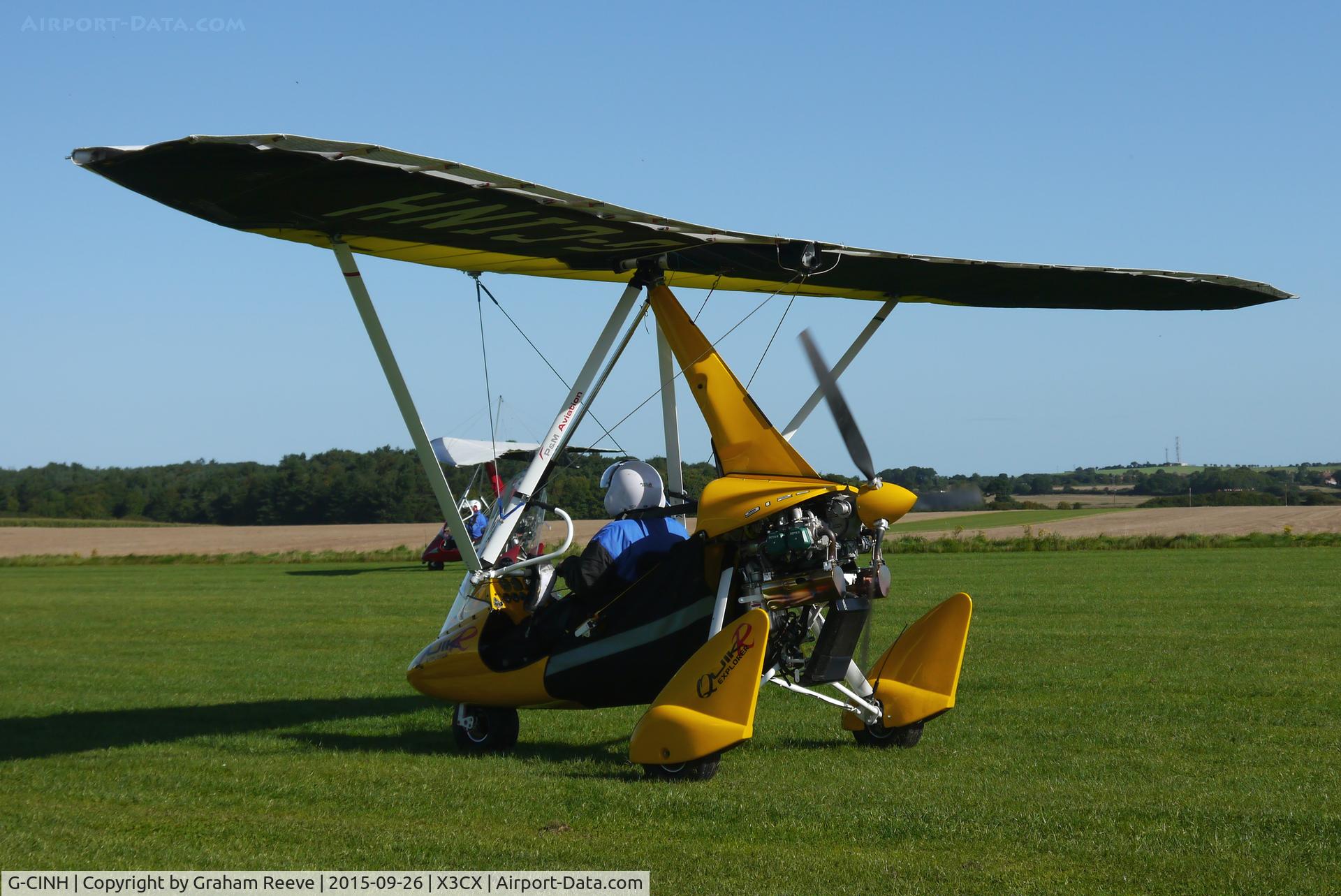 G-CINH, 2015 P&M Aviation QuikR C/N 8716, About to depart from Northrepps.