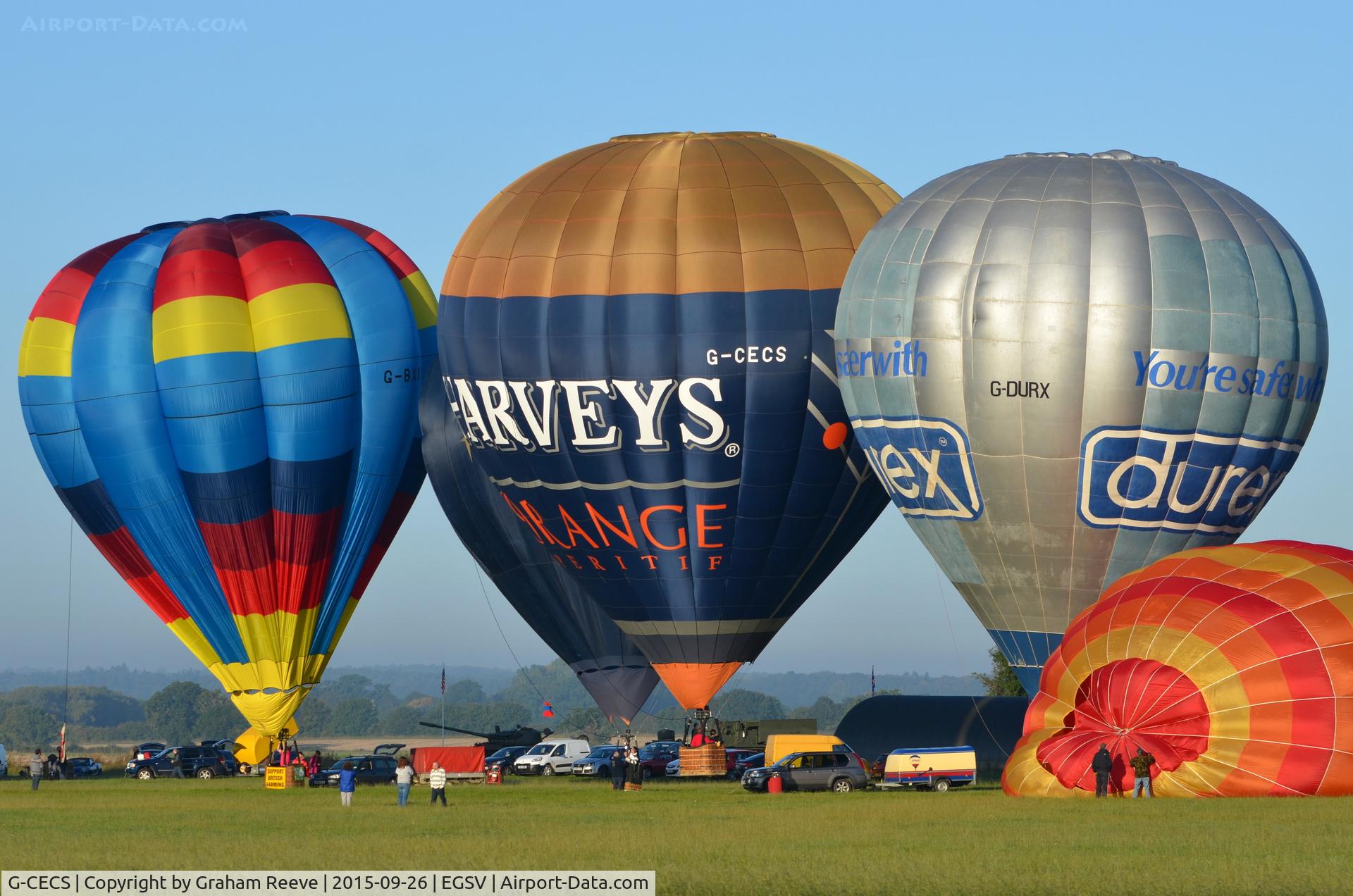 G-CECS, 2006 Lindstrand Hot Air Balloons Ltd LBL 105A C/N 1121, About to depart from the Old Bucekenham balloon event.