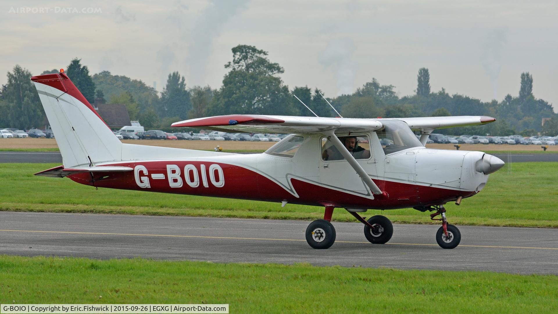 G-BOIO, 1977 Cessna 152 C/N 152-80260, 3. G-BOIO arriving at The Yorkshire Air Show, Church Fenton, Sept. 2015.