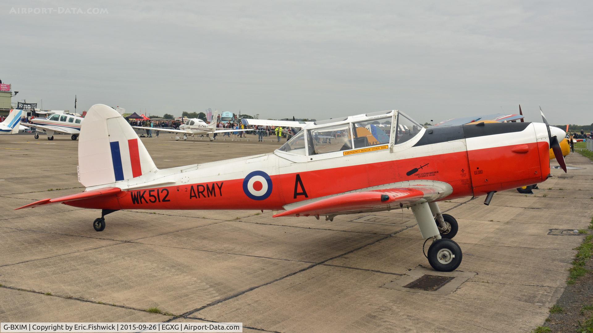 G-BXIM, 1951 De Havilland DHC-1 Chipmunk 22 C/N C1/0548, x. WK512  at The Yorkshire Air Show, Church Fenton, Sept. 2015.