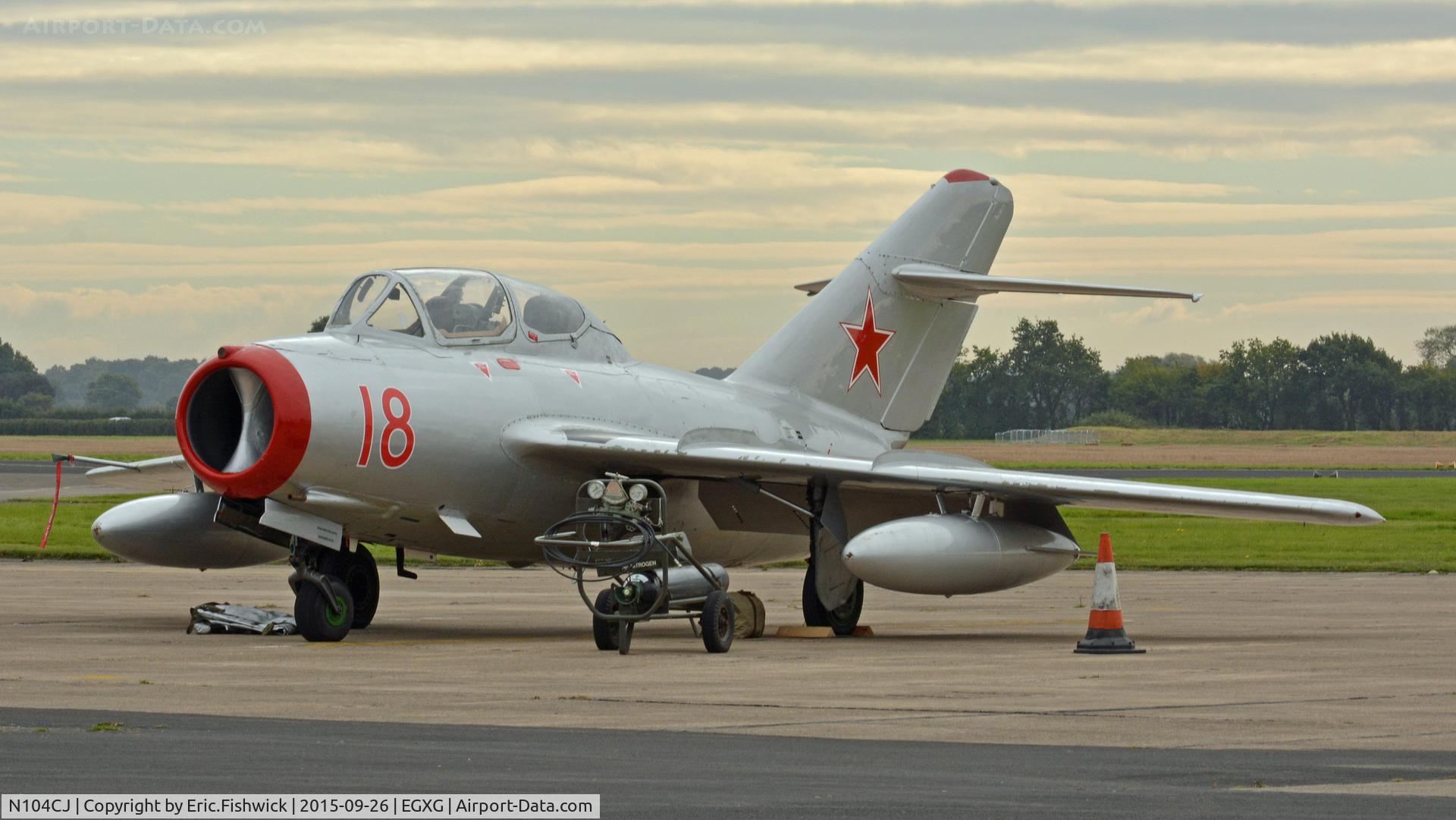 N104CJ, 1952 PZL-Mielec SBLim-2 (MiG-15UTI) C/N 1A01004, 4. N104CJ at The Yorkshire Air Show, Church Fenton, Sept. 2015.