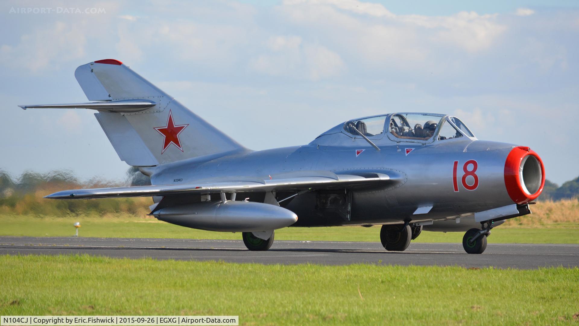 N104CJ, 1952 PZL-Mielec SBLim-2 (MiG-15UTI) C/N 1A01004, 3. N104CJ at The Yorkshire Air Show, Church Fenton, Sept. 2015.