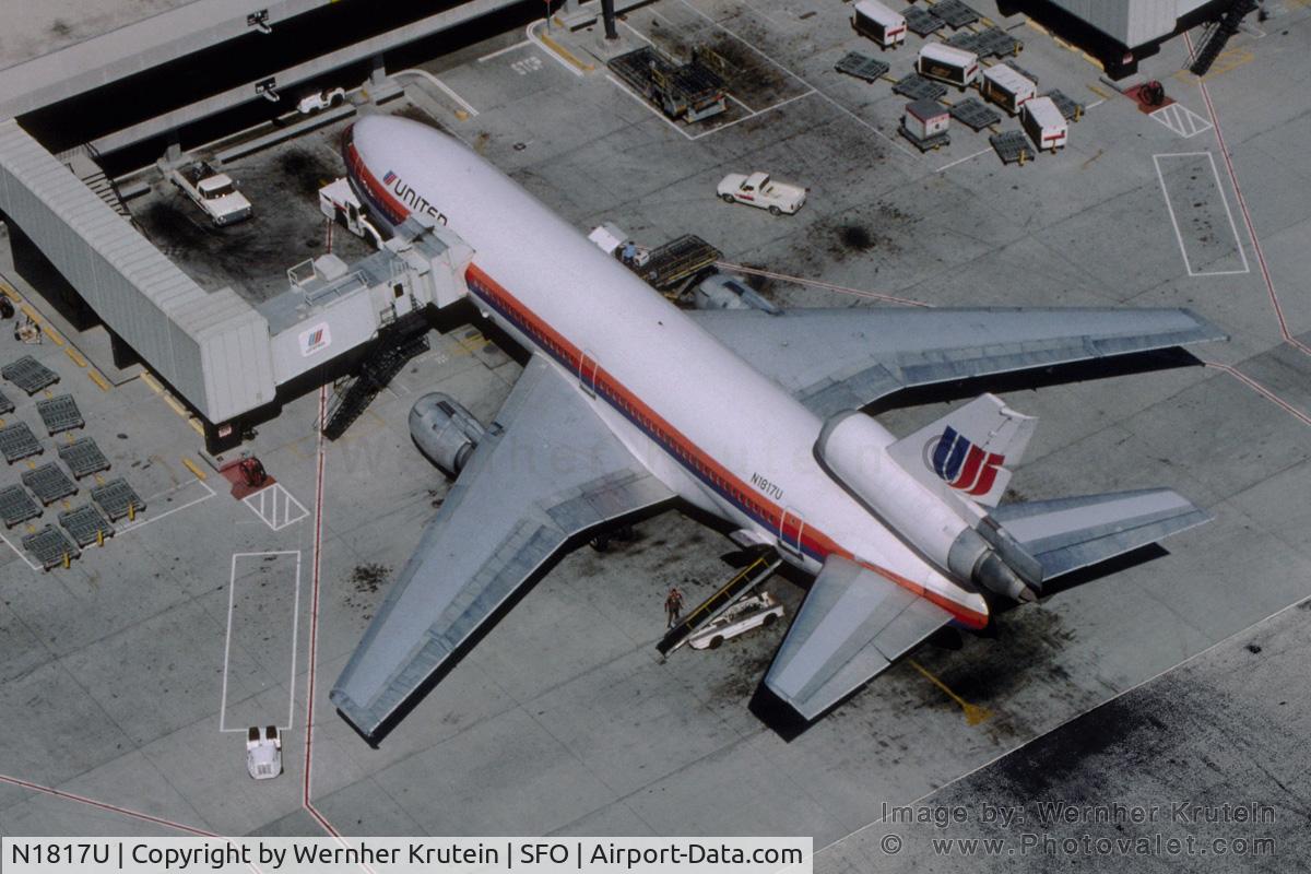 N1817U, 1973 McDonnell Douglas MD-10-10F C/N 46616, Aerial at SFO