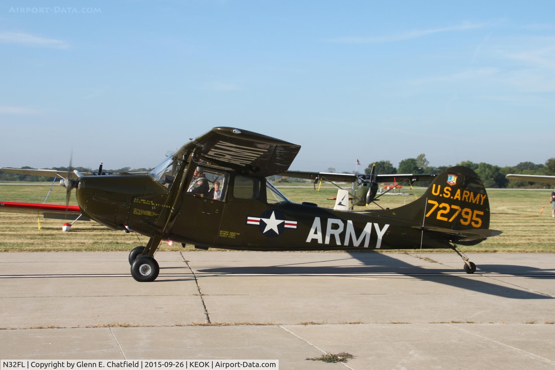 N32FL, 1957 Cessna TO-1D C/N 24020, At the L-bird fly-in